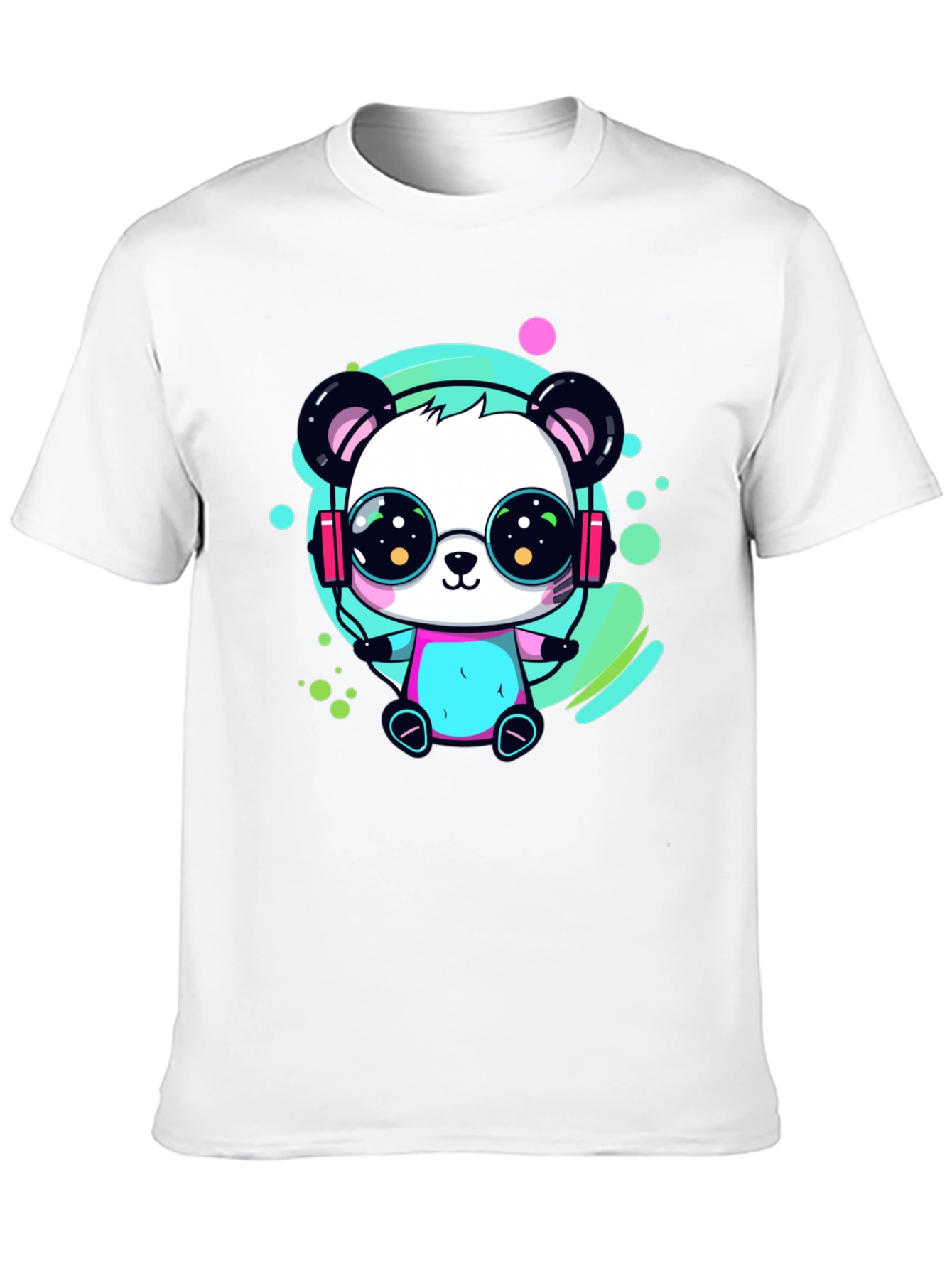 Black Cool Panda Graphic Tee view 10