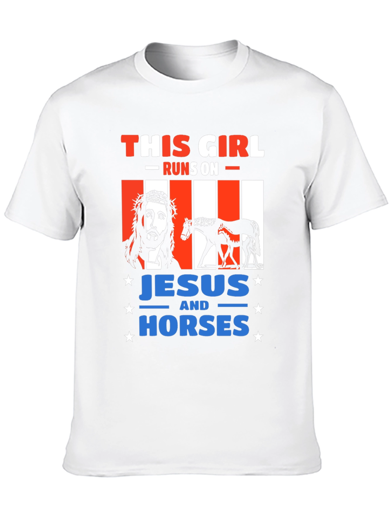 Black This Girl Runs On Jesus and Horses T-Shirt view 10