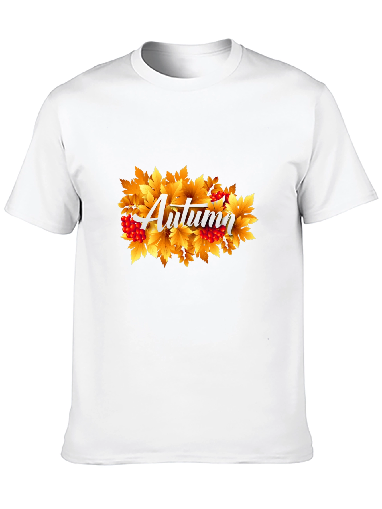 Black Autumn Leaves Graphic Tee - Black Cotton view 10