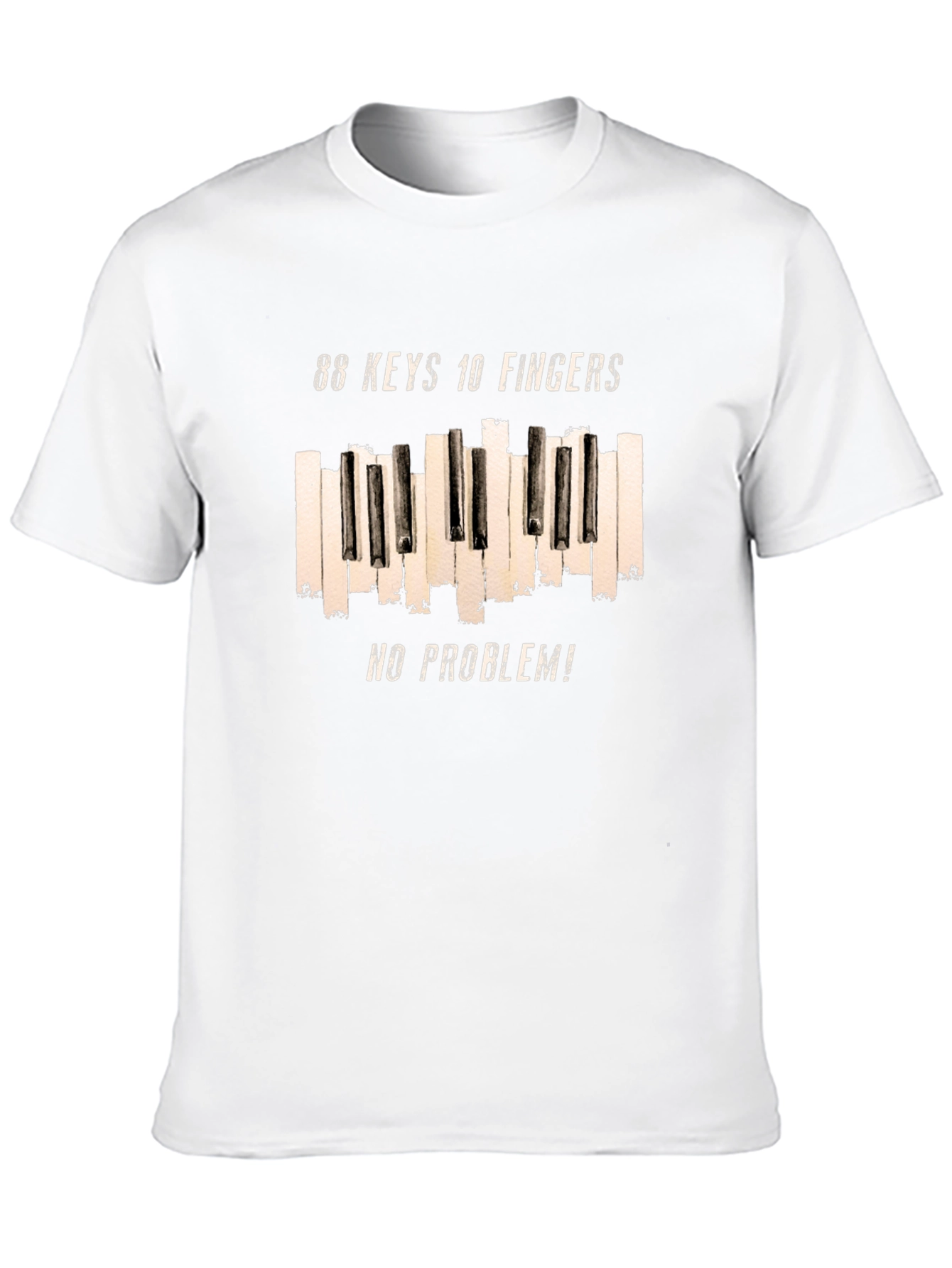 Black 88 Keys 10 Fingers No Problem T-Shirt view 10