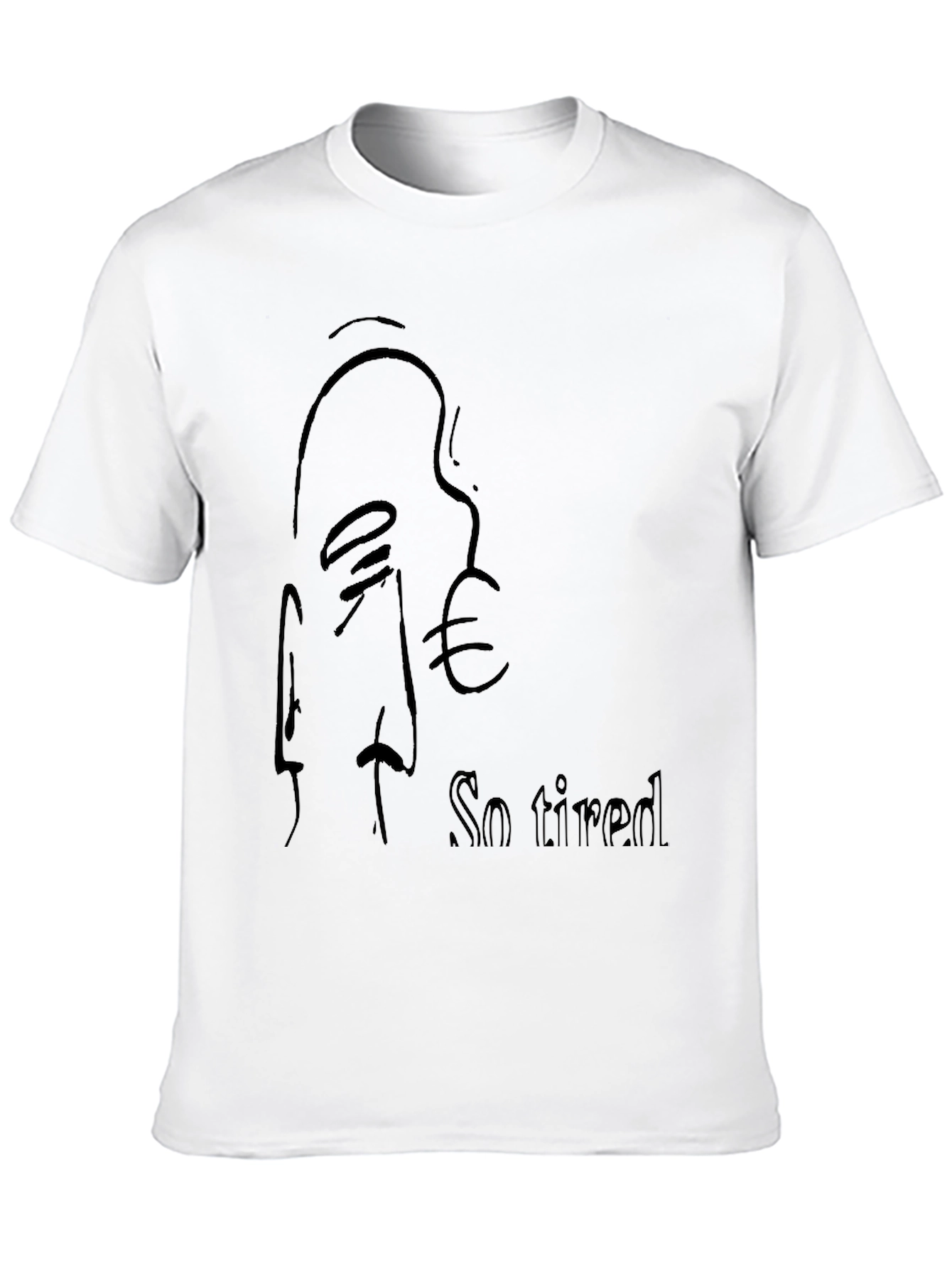 Black So Tired Black T-Shirt - Relaxed Fit view 10