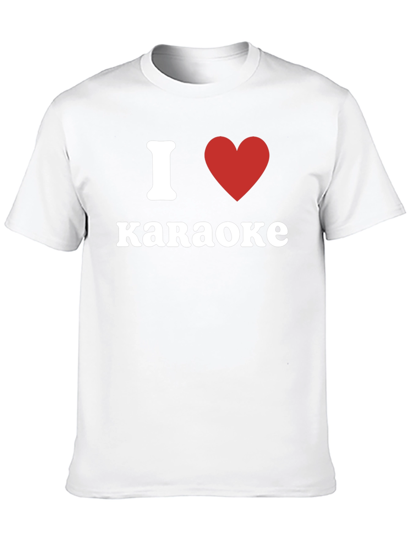 Black I Love Karaoke T-Shirt - Red Heart Design view 10