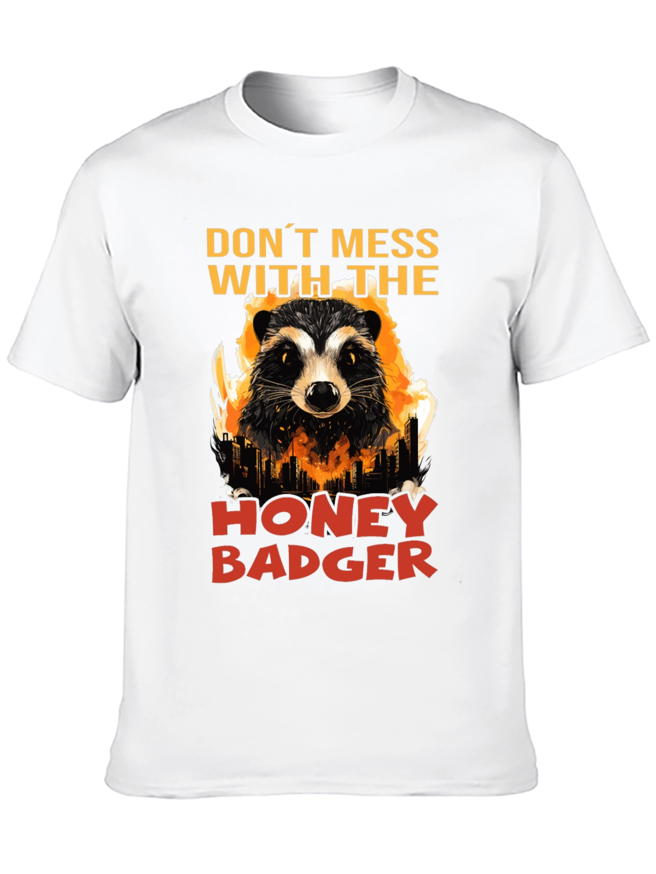 Black Don't Mess with the Honey Badger Graphic Tee view 10