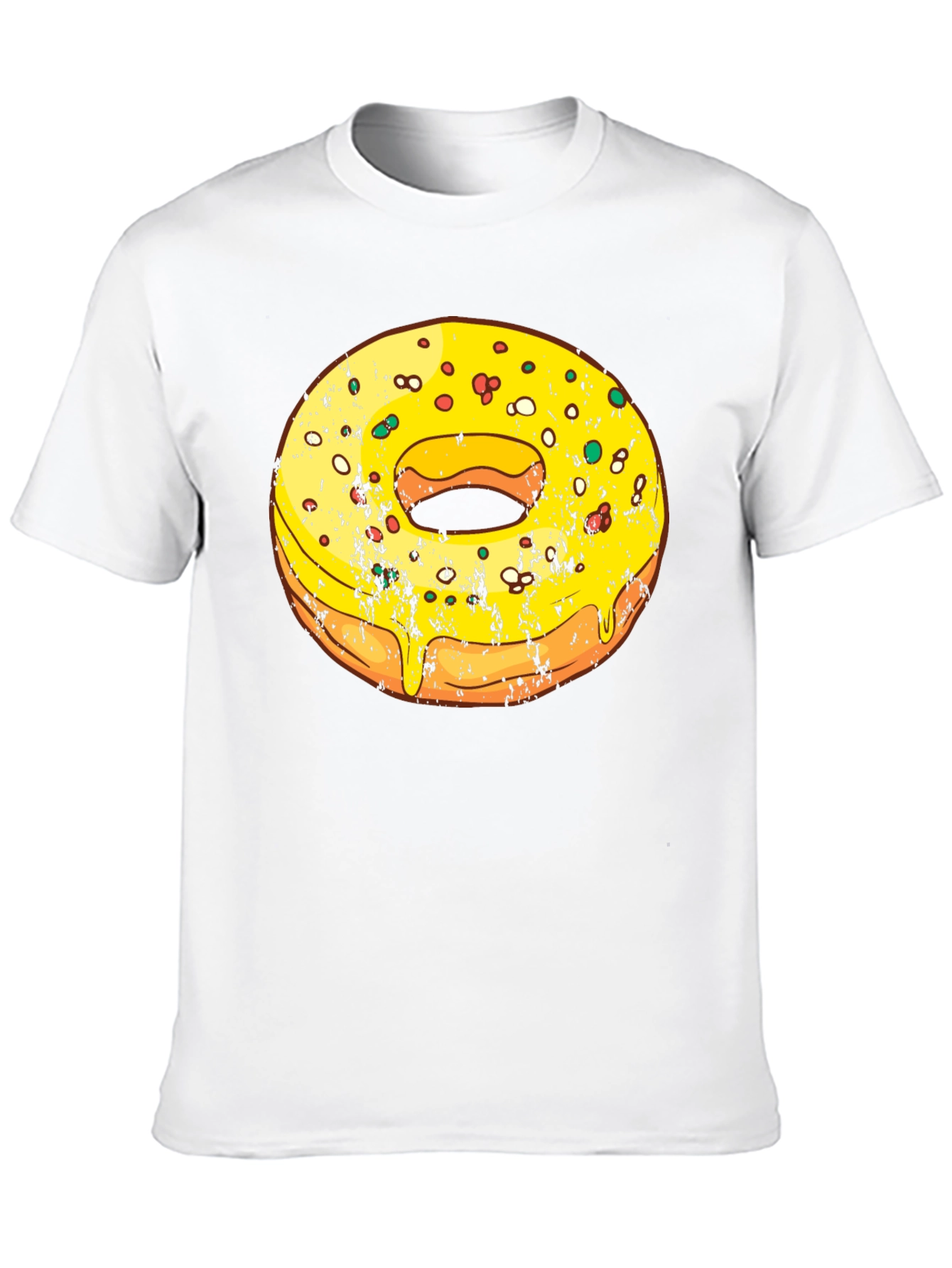 Black Donut Graphic Tee - Fun Foodie T-Shirt view 10