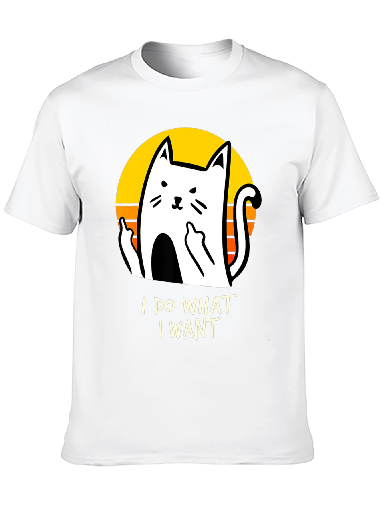 Black I Do What I Want Cat Graphic Tee view 10