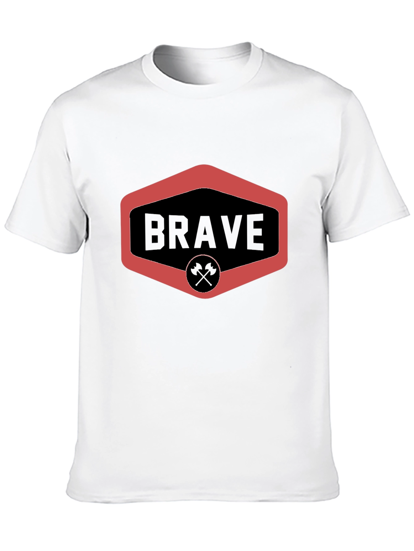 Black Brave Graphic Tee - Black Crew Neck view 10