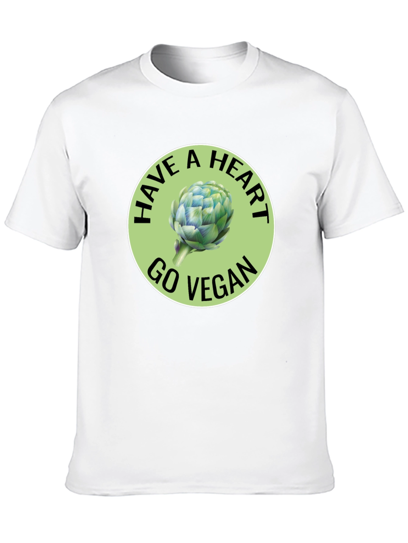 Black Vegan Heart Artichoke Graphic Tee view 10