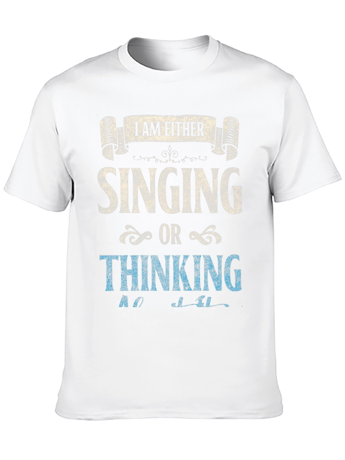 Black Singing or Thinking Black T-Shirt view 10