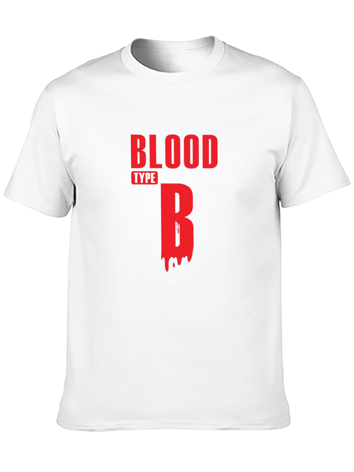 Black Blood Type B Graphic T-Shirt - Casual Cotton Tee view 10