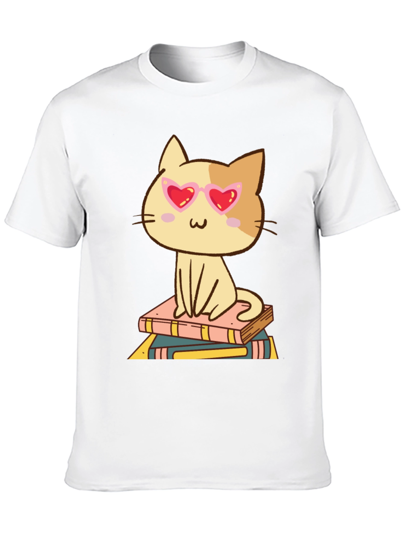 Black Cute Cat Reading Books T-Shirt view 10