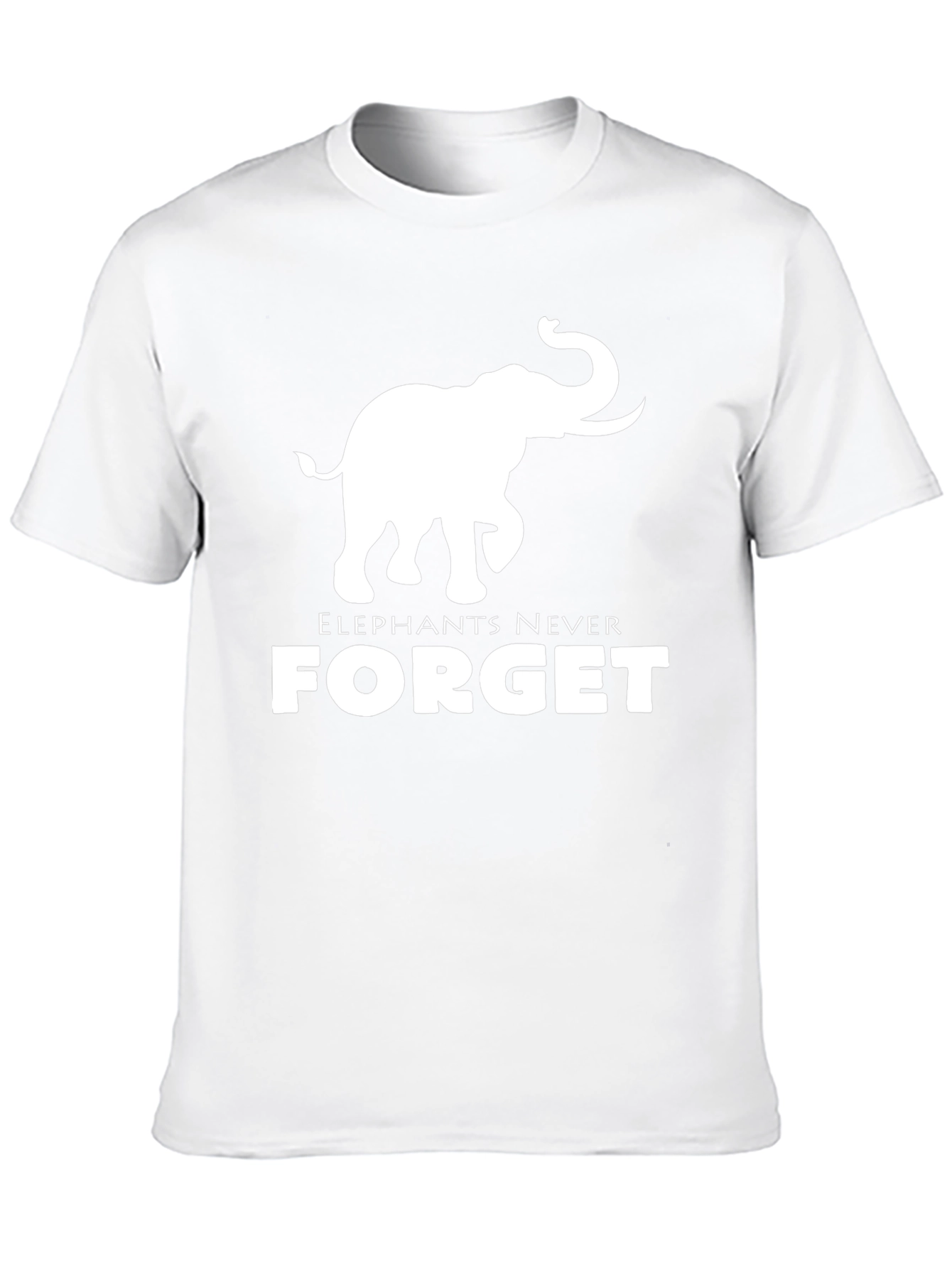 Black Elephant Never Forget Black Graphic Tee view 10