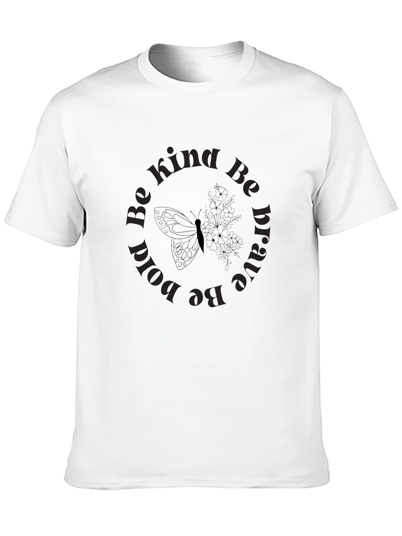 Black Be Kind Brave Bold Butterfly Tee view 10