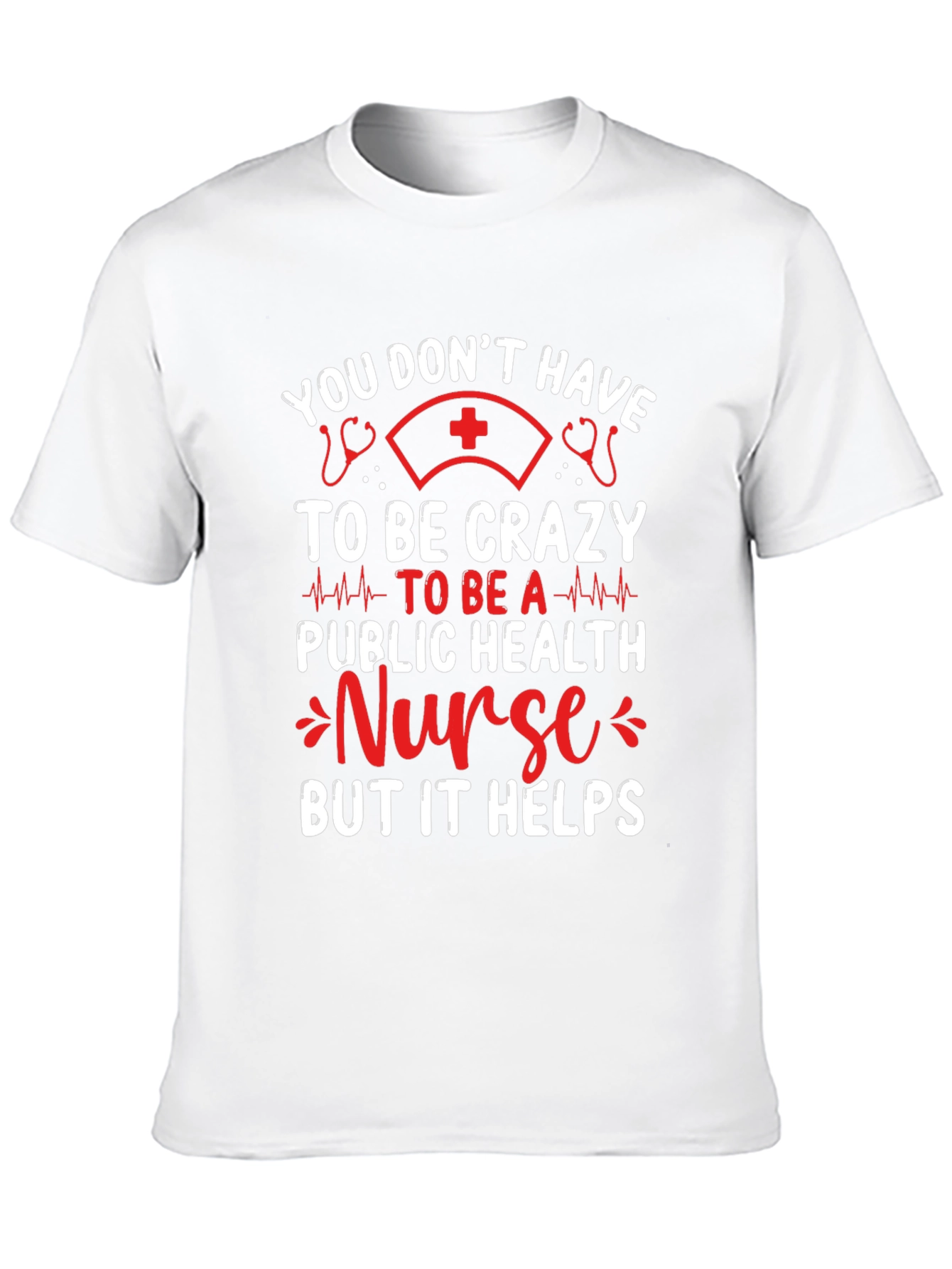 Black Funny Nurse T-Shirt: You Don't Have to Be Crazy view 10