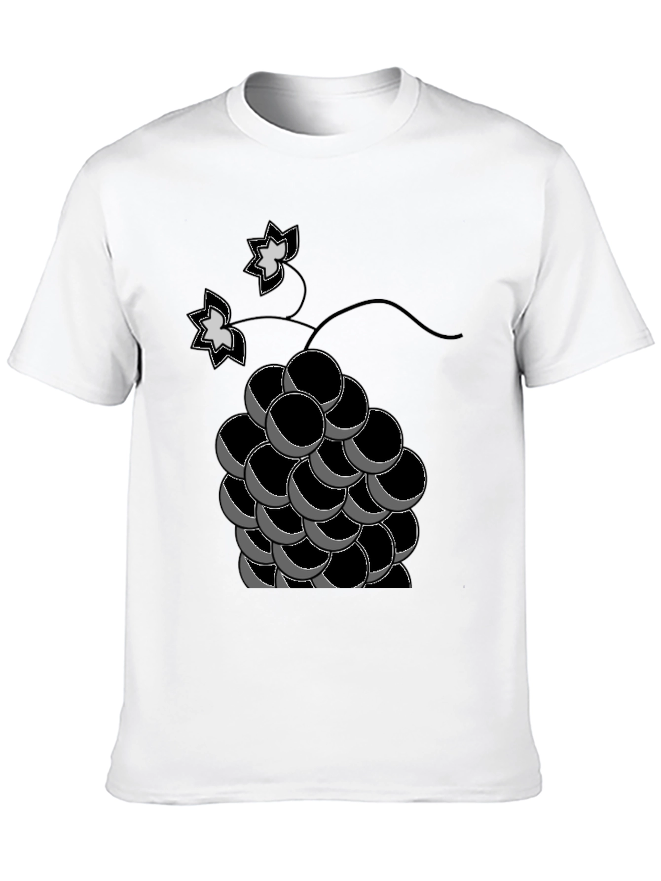 Black Grapes Graphic Tee - Black Cotton T-Shirt view 10
