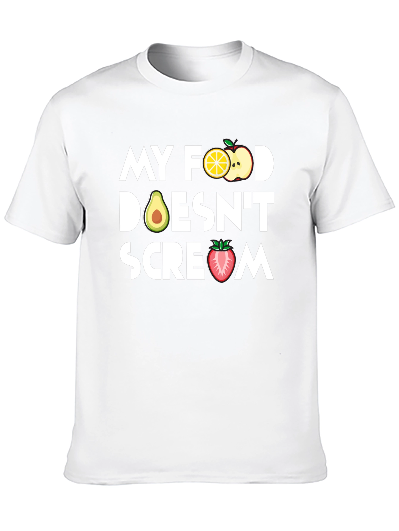 Black Vegan T-Shirt - My Food Doesn't Scream view 10