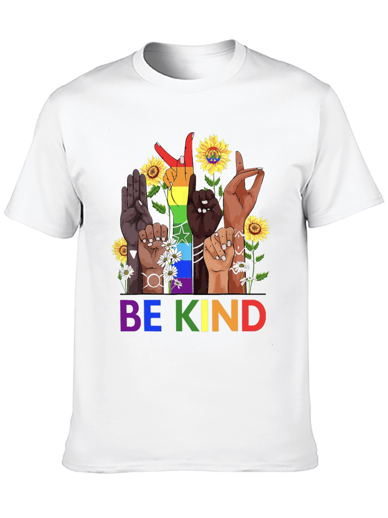Black Be Kind Diversity Hands Graphic Tee - Unisex view 10