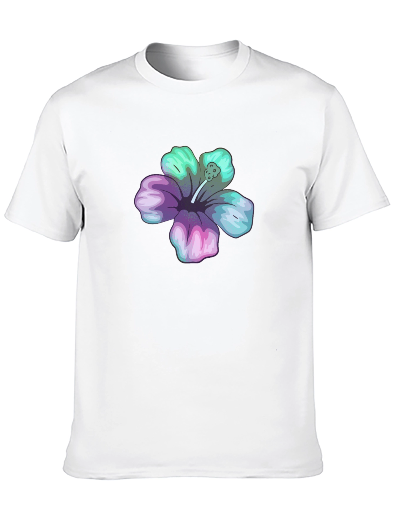 Black Hibiscus Flower Graphic Tee - Casual Comfort view 10