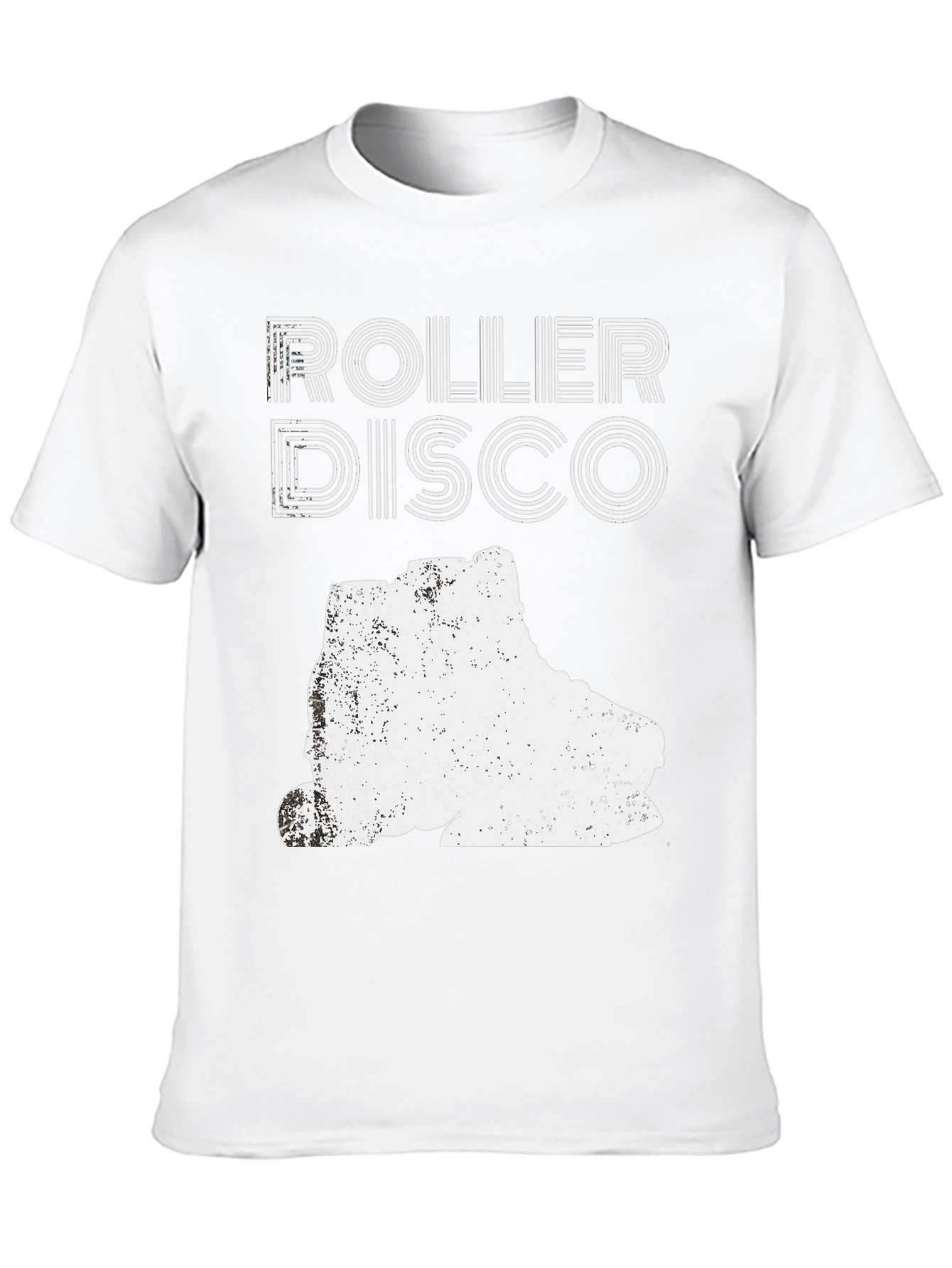 Black Roller Disco Graphic Tee - Retro Skate Design view 10