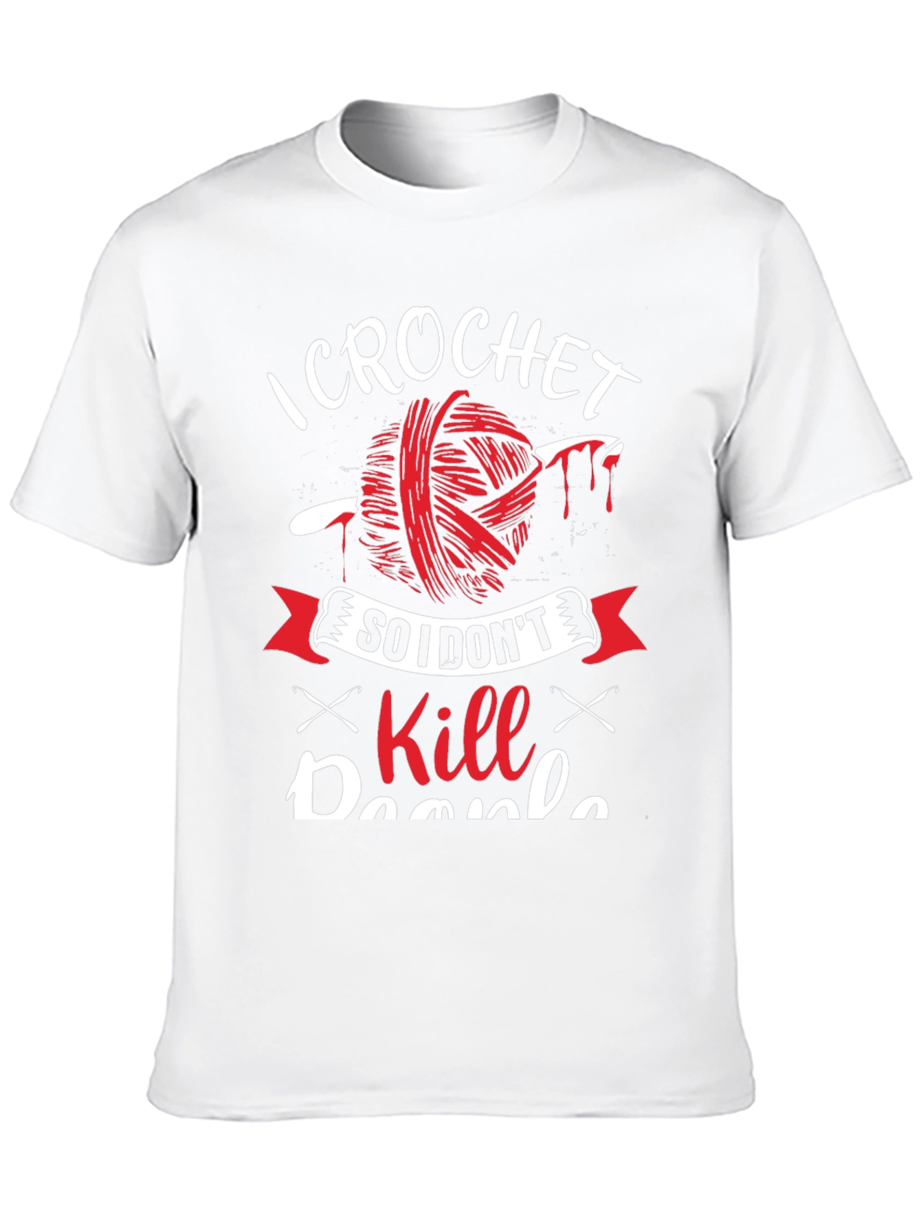 Black I Crochet So I Don't Kill People T-Shirt view 10