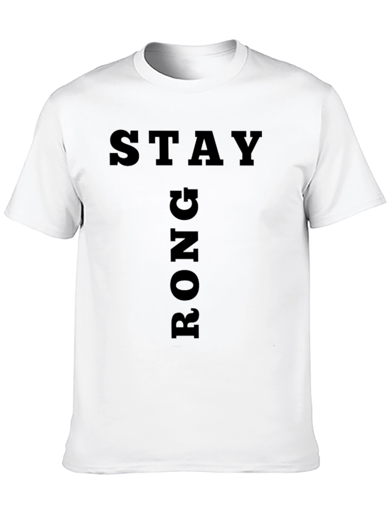 Black Stay Strong Graphic Black T-Shirt view 10