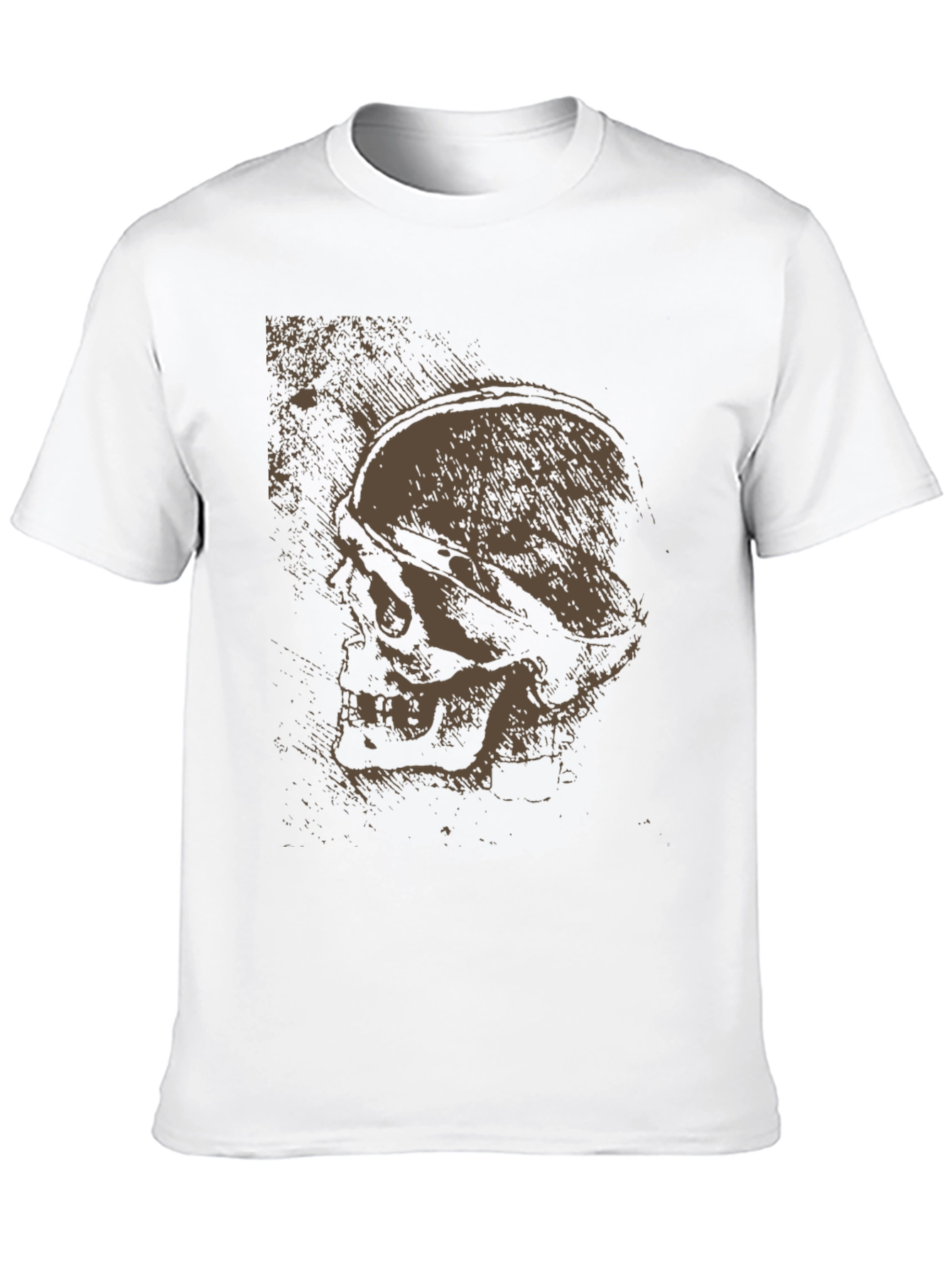 Black Skull Graphic Tee - Dark Cotton T-Shirt view 10