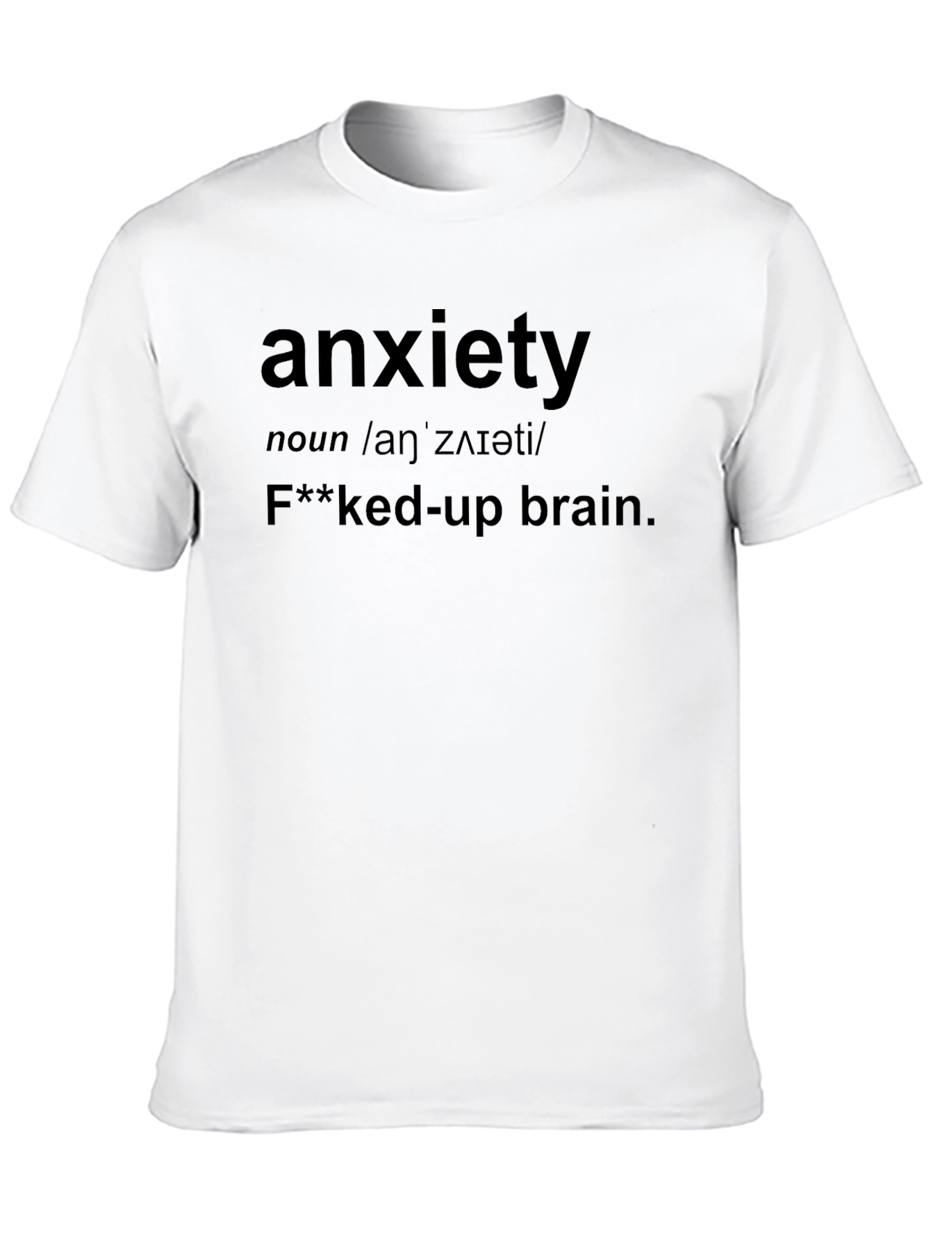 Black Anxiety Definition Graphic Tee - Unisex Black T-Shirt view 10
