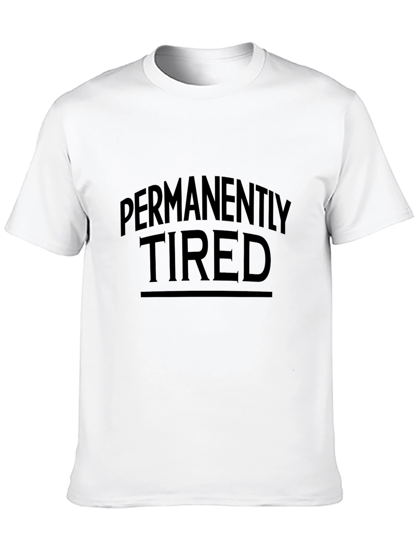 Black Permanently Tired Graphic Tee - Black Cotton T-Shirt view 10