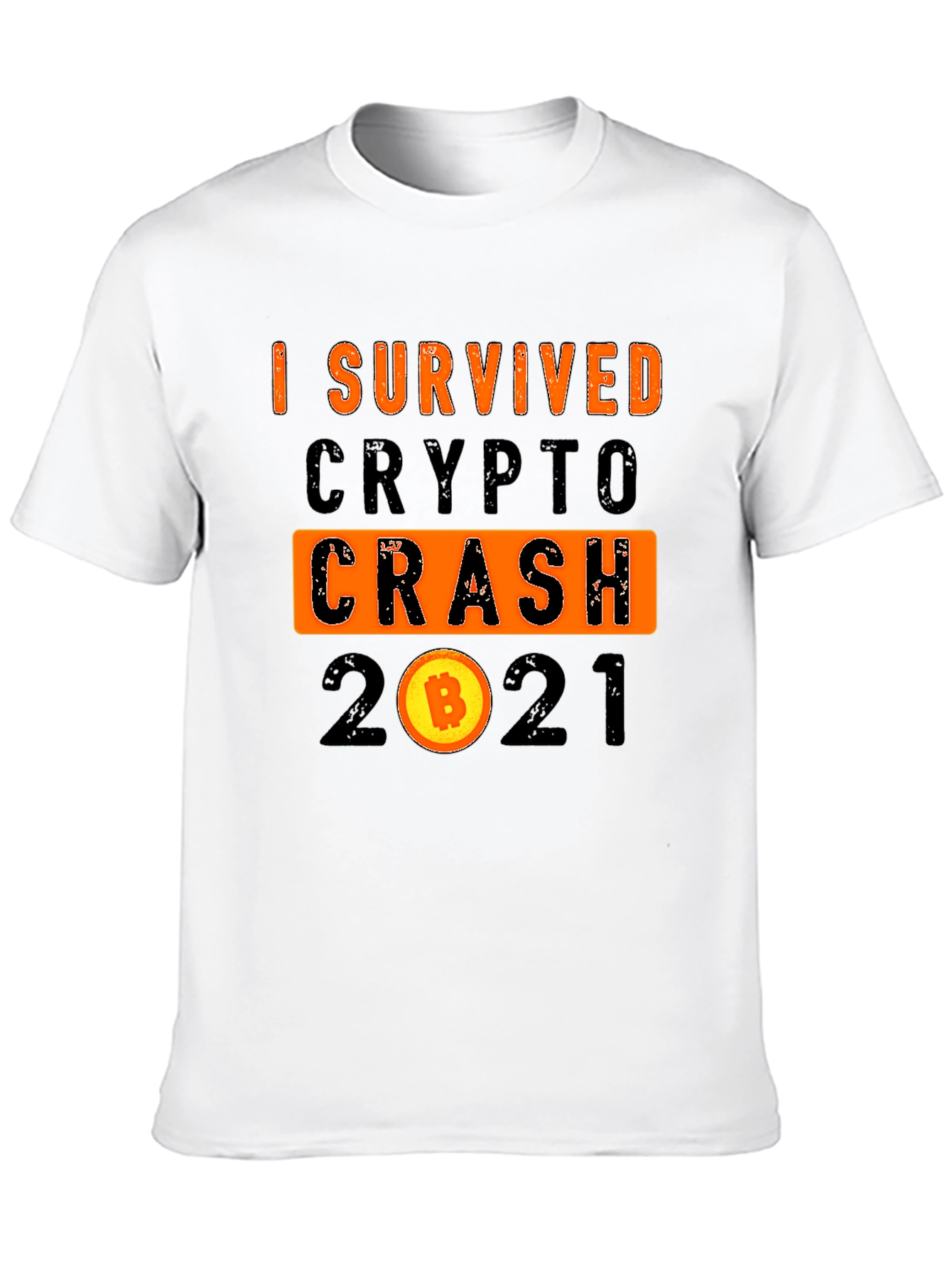 Black I Survived Crypto Crash 2021 T-Shirt view 10