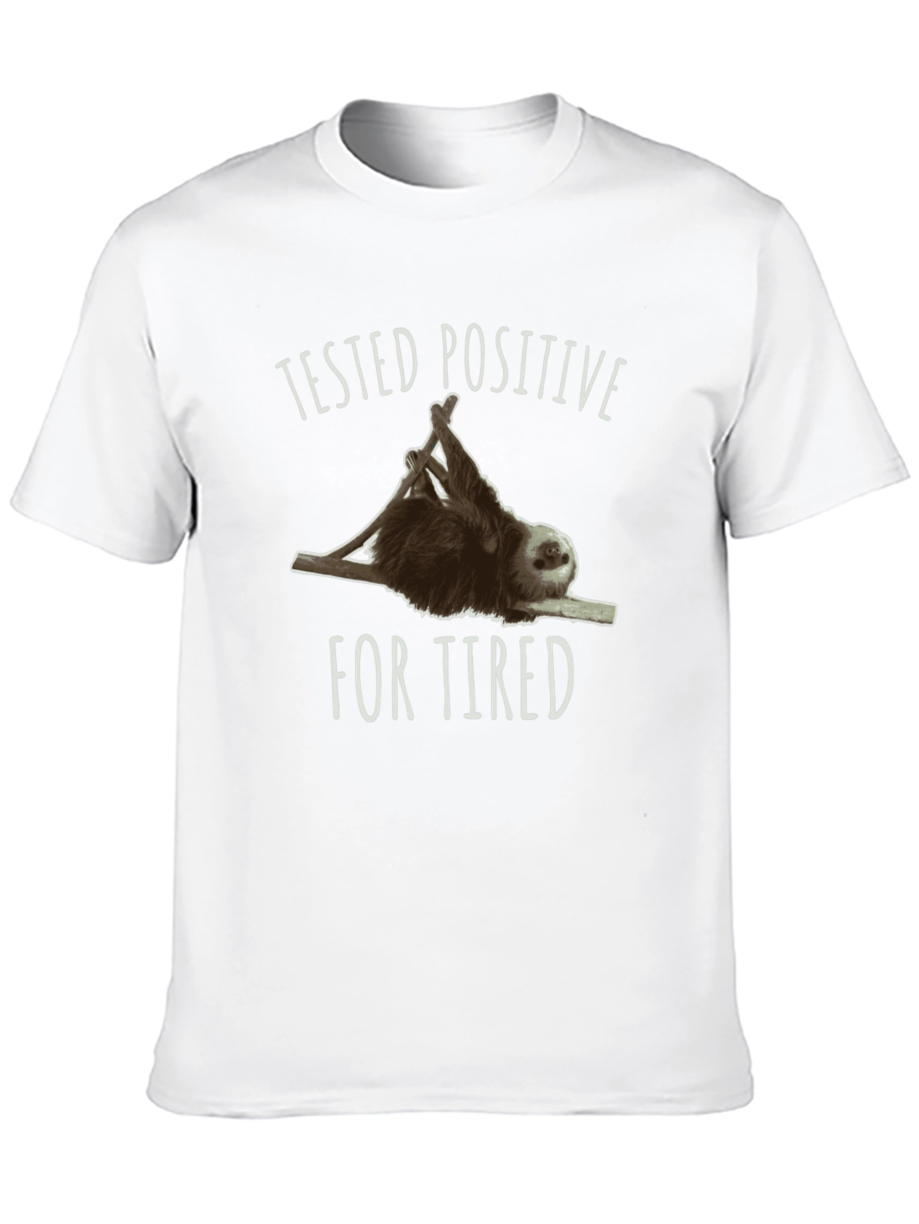 Black Tested Positive for Tired Sloth T-Shirt view 10