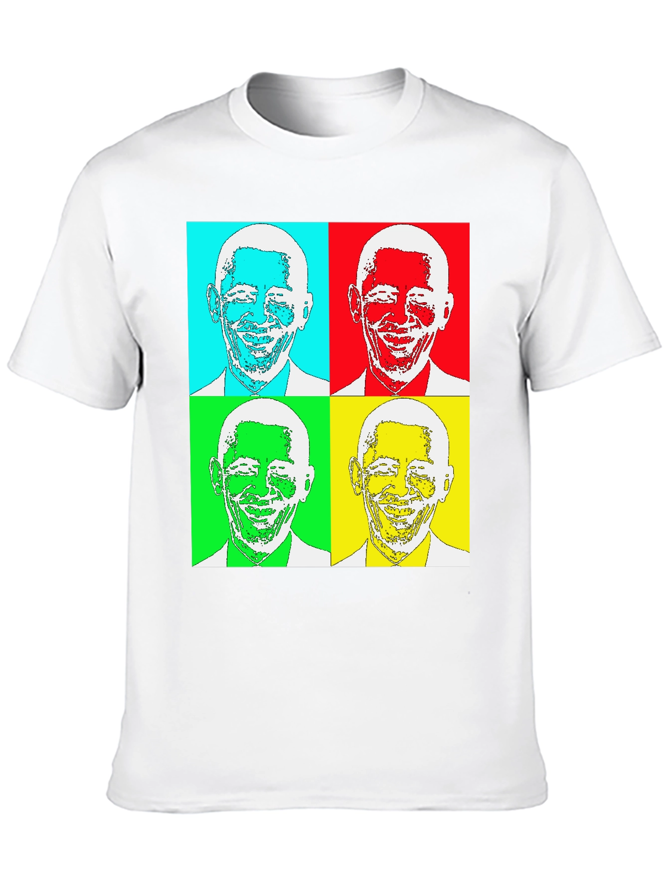 Black Pop Art Obama T-Shirt - Graphic Tee view 10