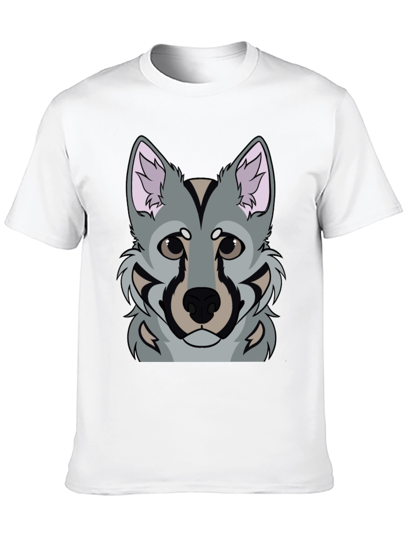 Black Wolf Graphic Print Black T-Shirt view 10