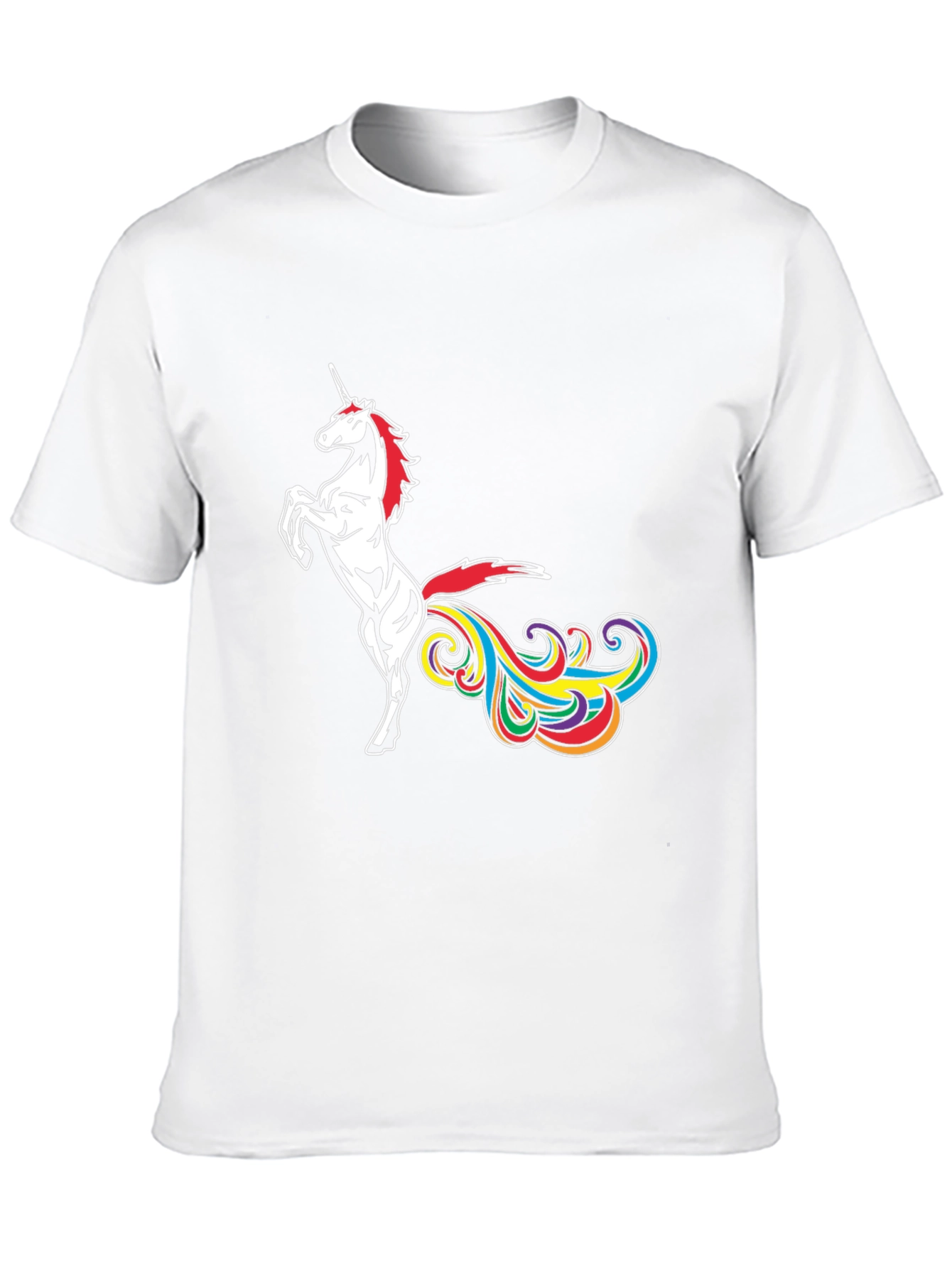 Black Unicorn Rainbow Funny Tee view 10