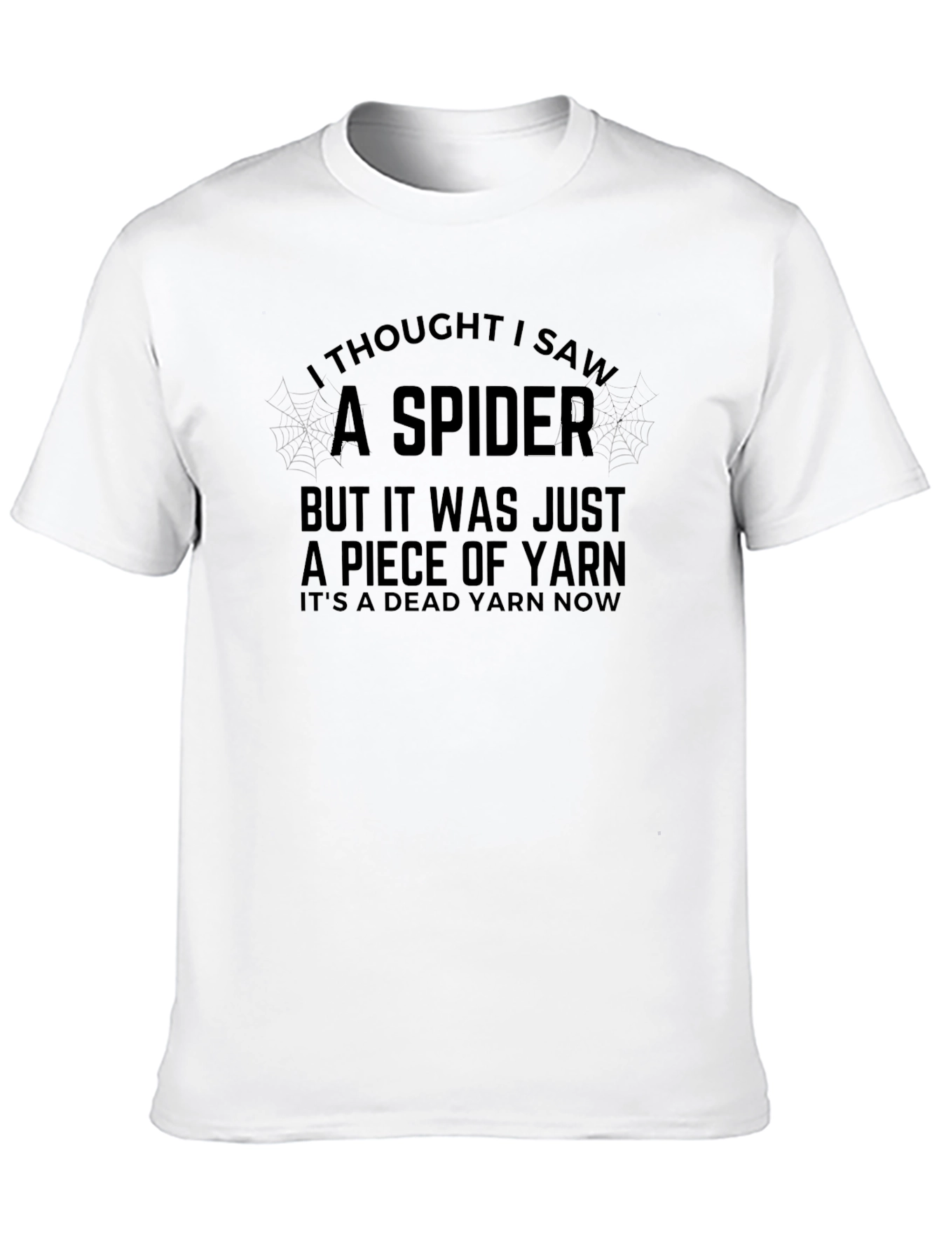 Black Funny Spider Yarn T-Shirt view 10