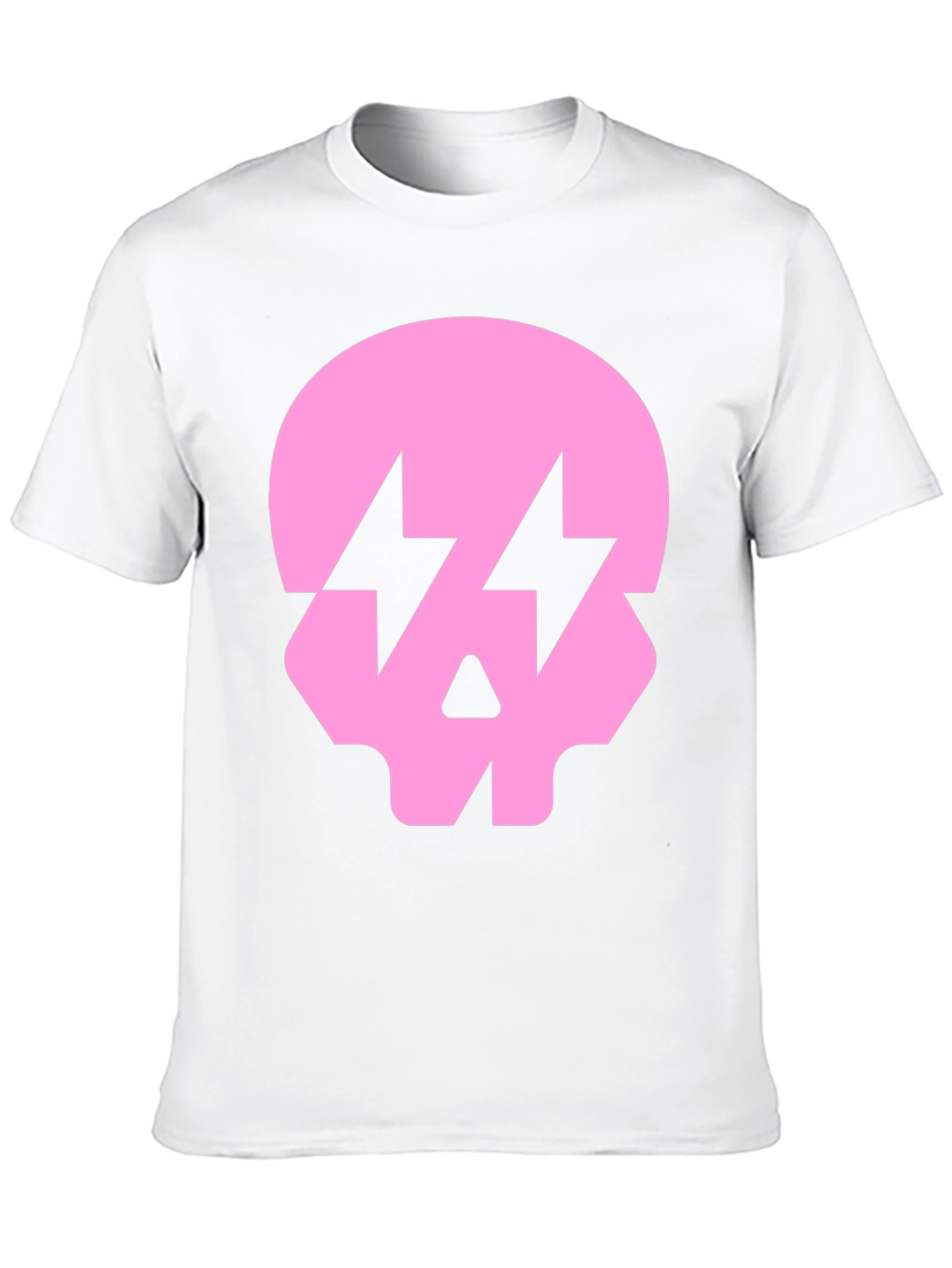 Black Skull Lightning Bolt Graphic Tee - Men's Black T-Shirt view 10