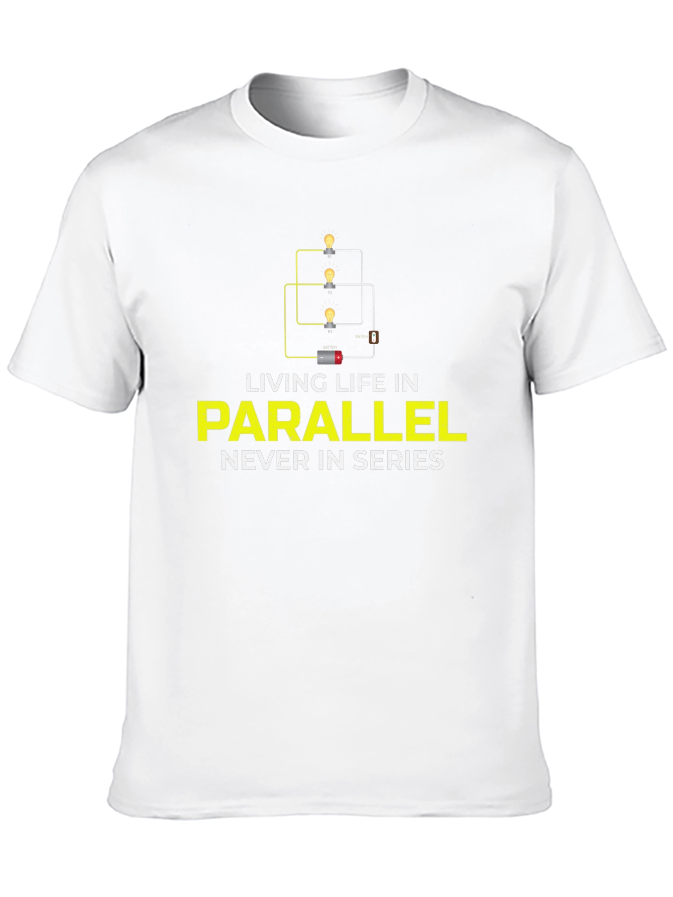 Black Parallel Life Graphic Tee - Electrical Circuit Humor view 10