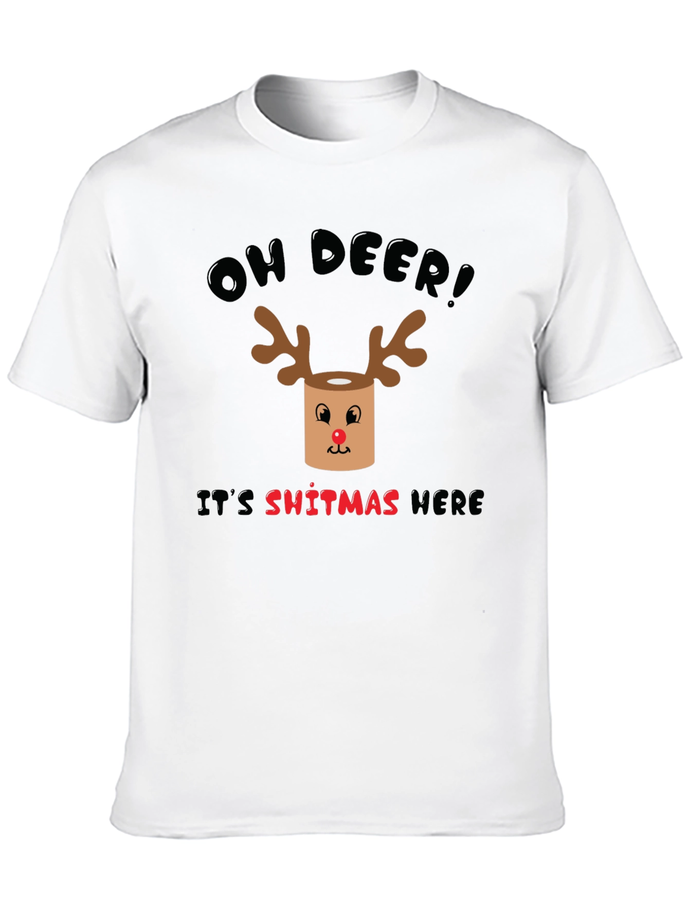 Black Oh Deer! It's Sh*tmas Here Funny Christmas T-Shirt view 10