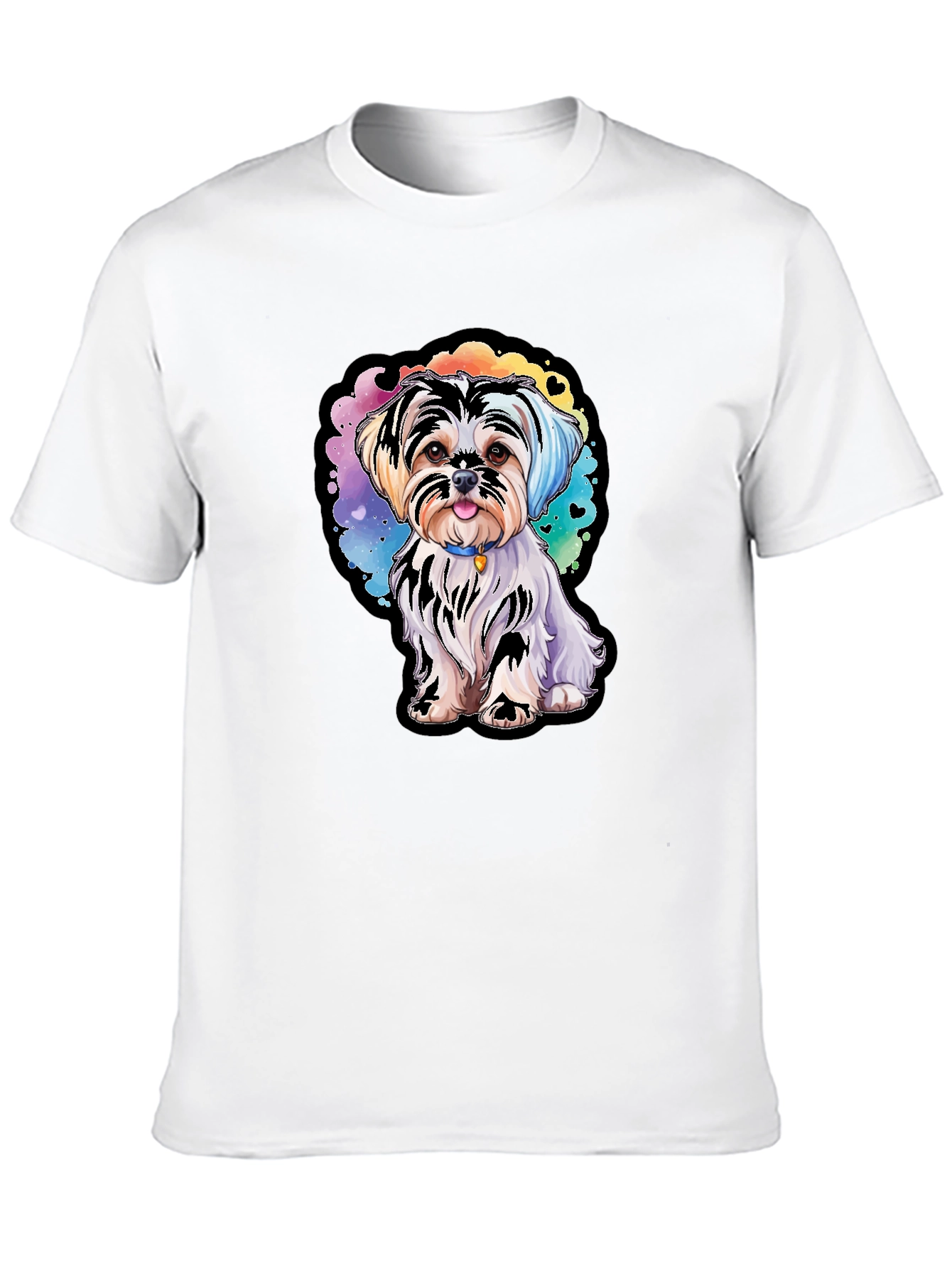 Black Cute Dog Graphic Tee - Stylish Unisex T-Shirt view 10