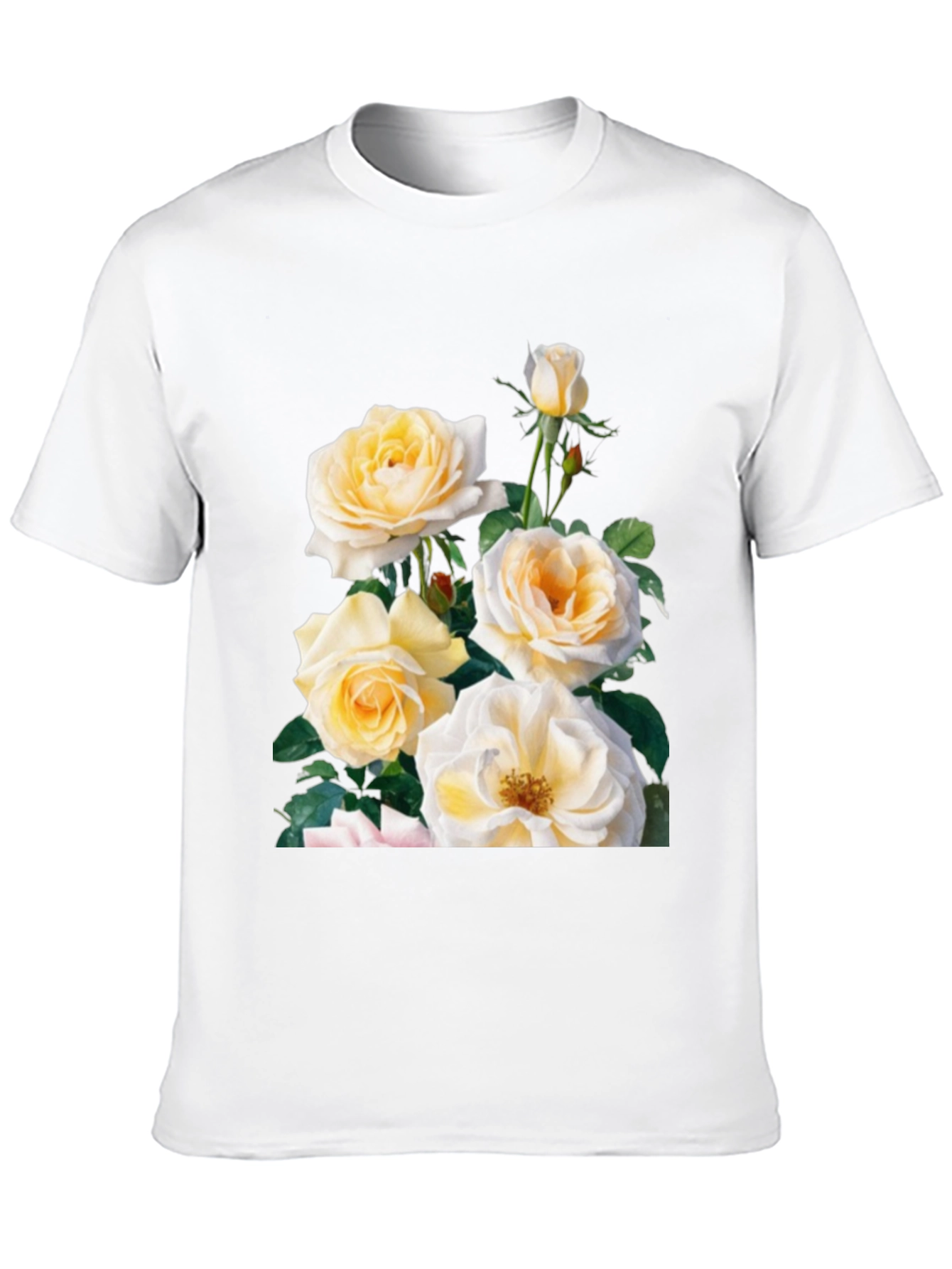 Black Floral Rose Graphic T-Shirt - Soft Cotton Blend view 10