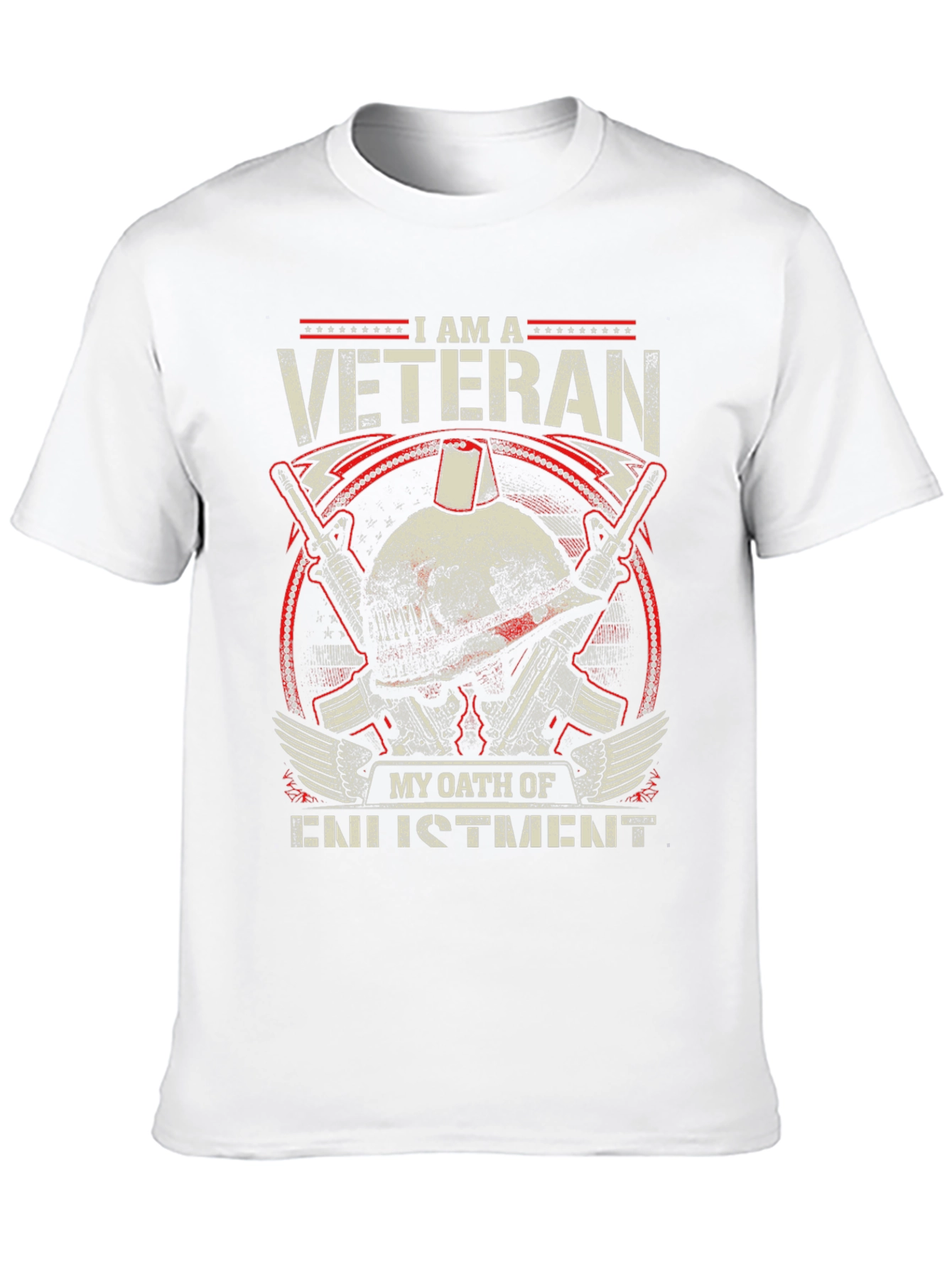 Black I am a Veteran T-Shirt - Military Oath Design view 10