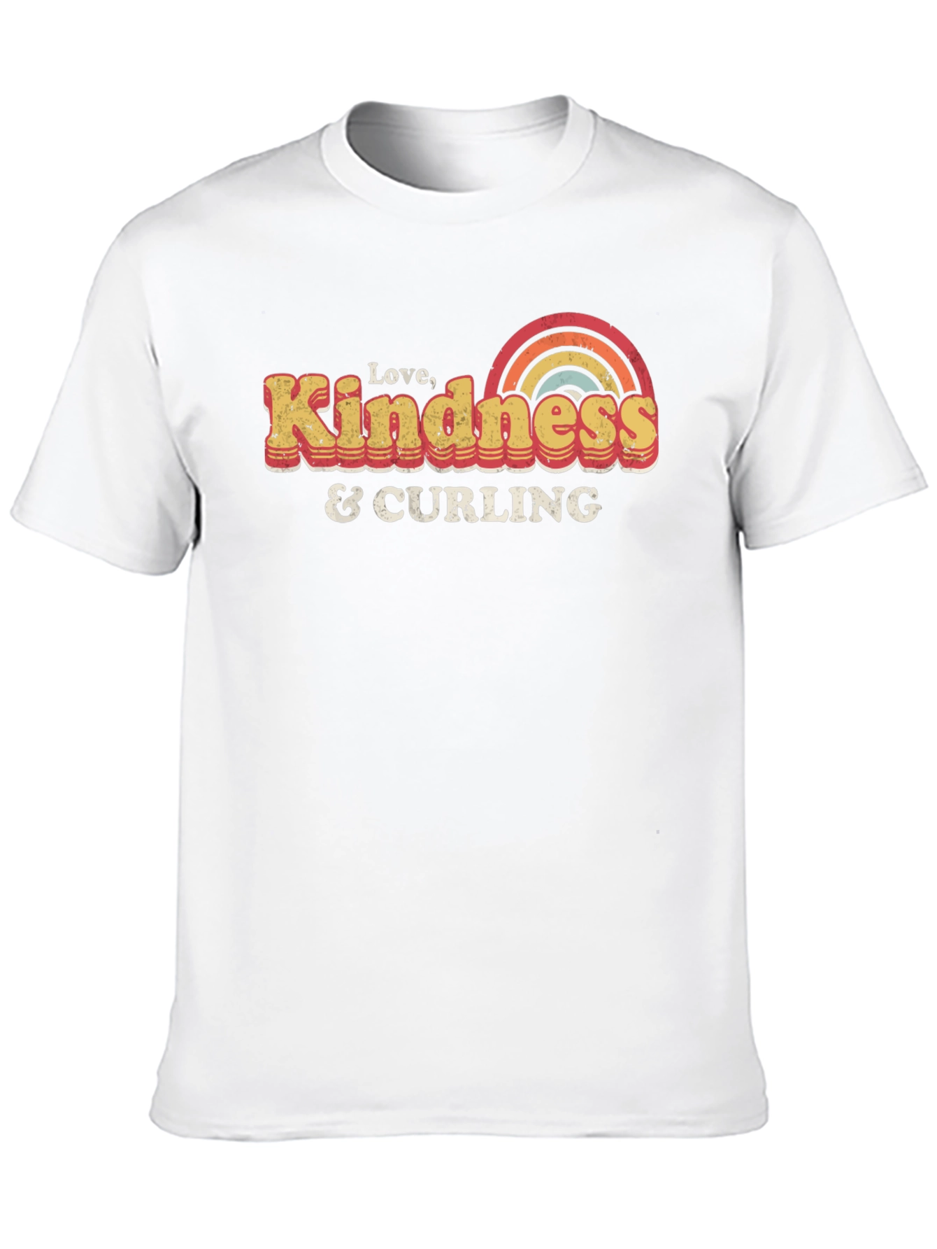 Black Love Kindness Curling T-Shirt Retro Design view 10