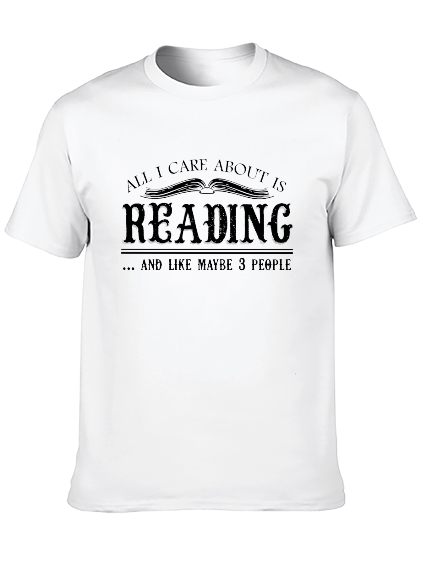 Black Reading Lover's T-Shirt: All I Care About Is Reading view 10