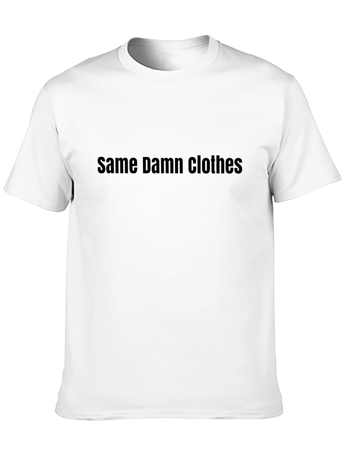 Black Same Damn Clothes Graphic Tee - Men's Black T-Shirt view 10