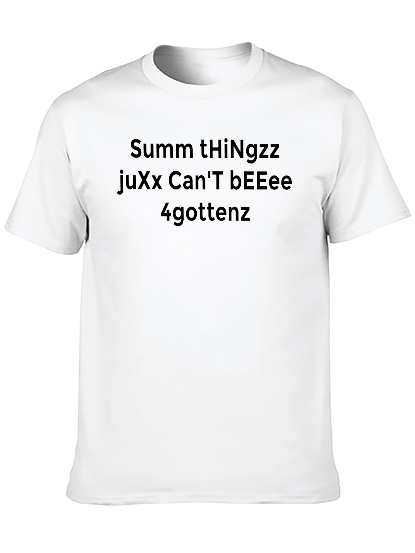 Black Edgy Slogan T-Shirt: "Summ tHiNgzz" view 10