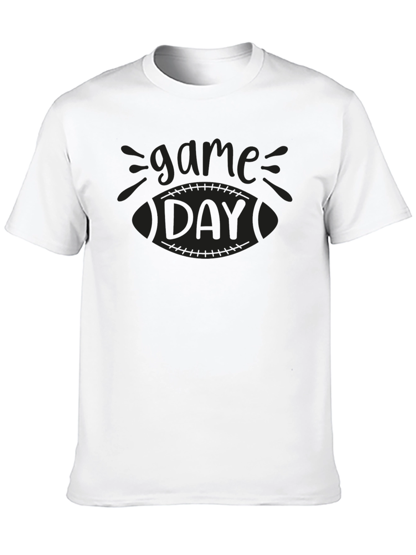 Black Game Day Football T-Shirt - Black view 10