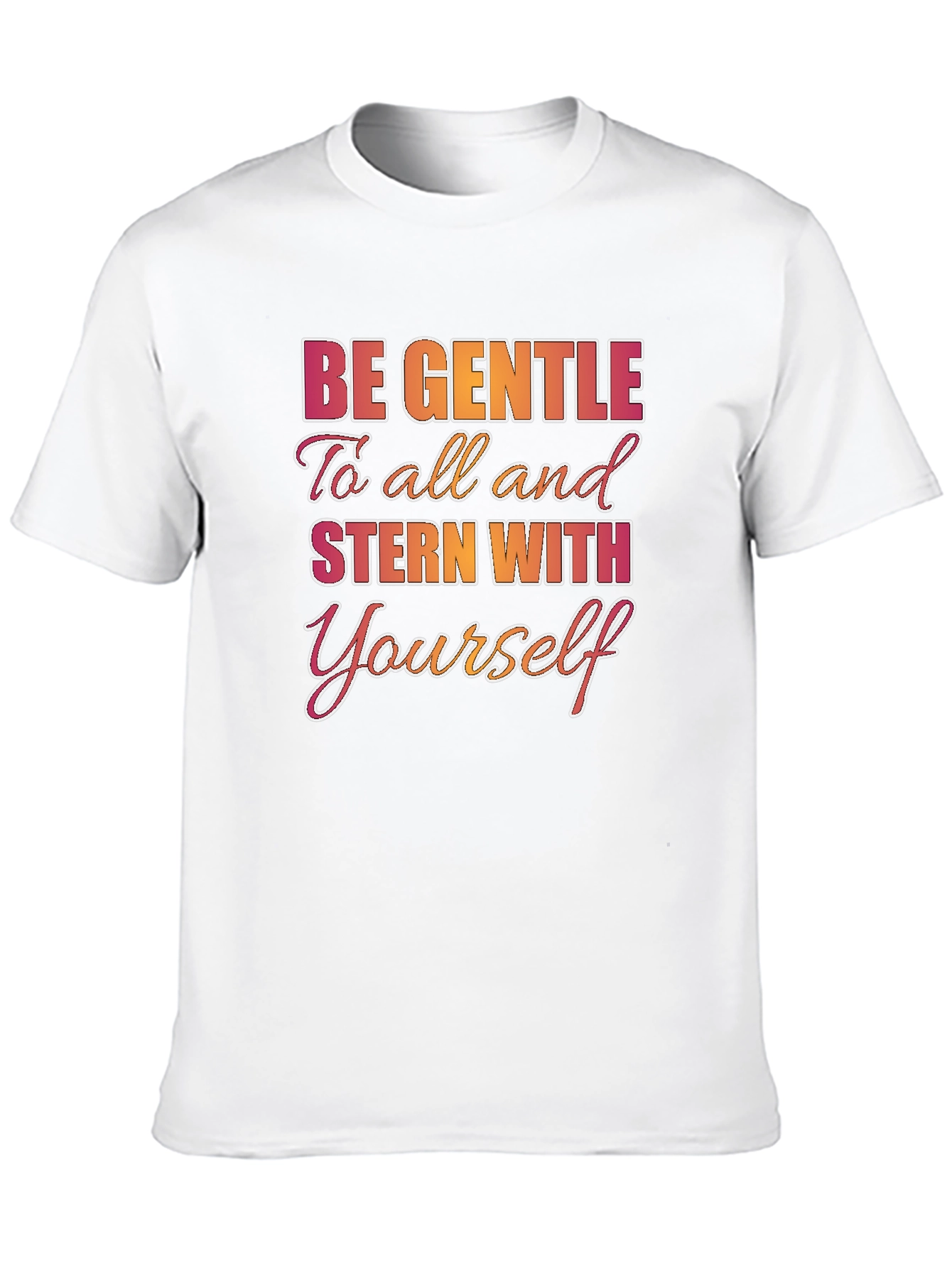 Black Be Gentle To All Graphic T-Shirt view 10