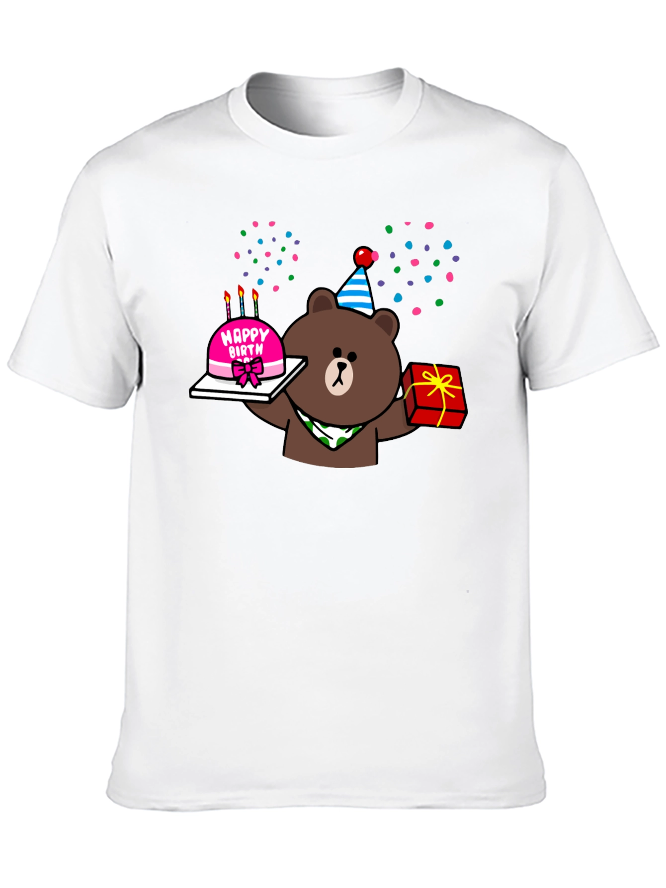 Black Birthday Bear Graphic Tee - Cute Party Shirt view 10