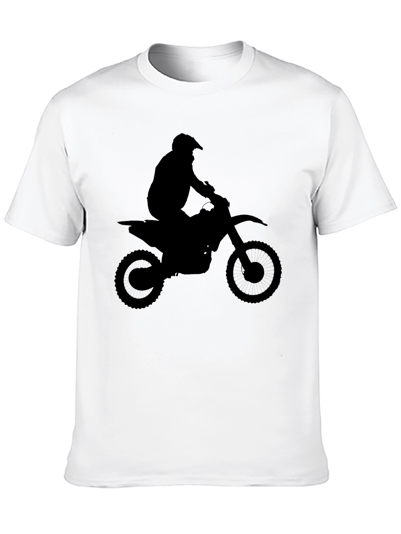 Black Motocross Silhouette Black T-Shirt view 10