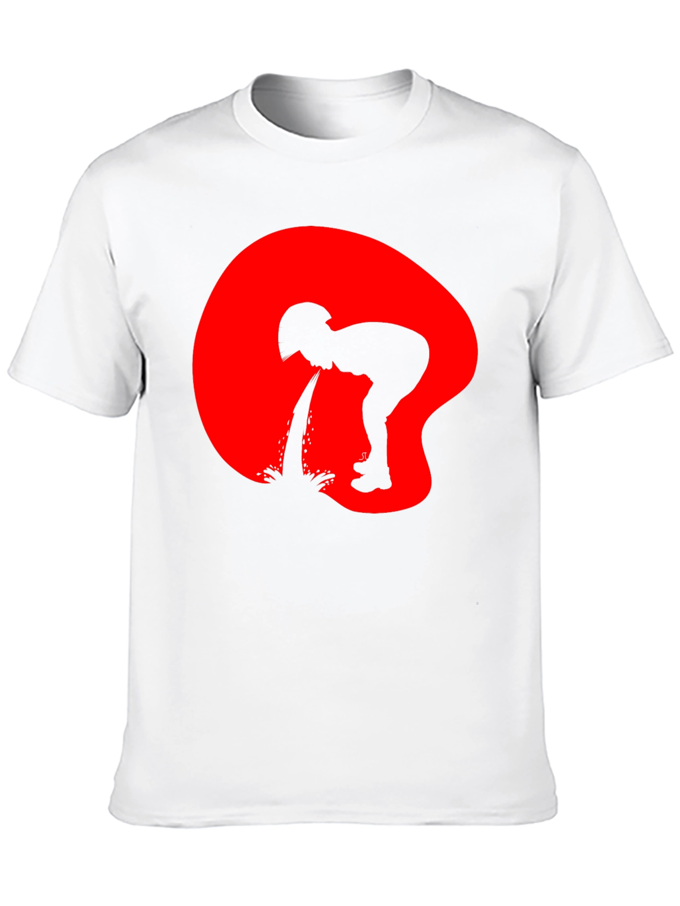Black Puking Silhouette Graphic Tee - Black view 10