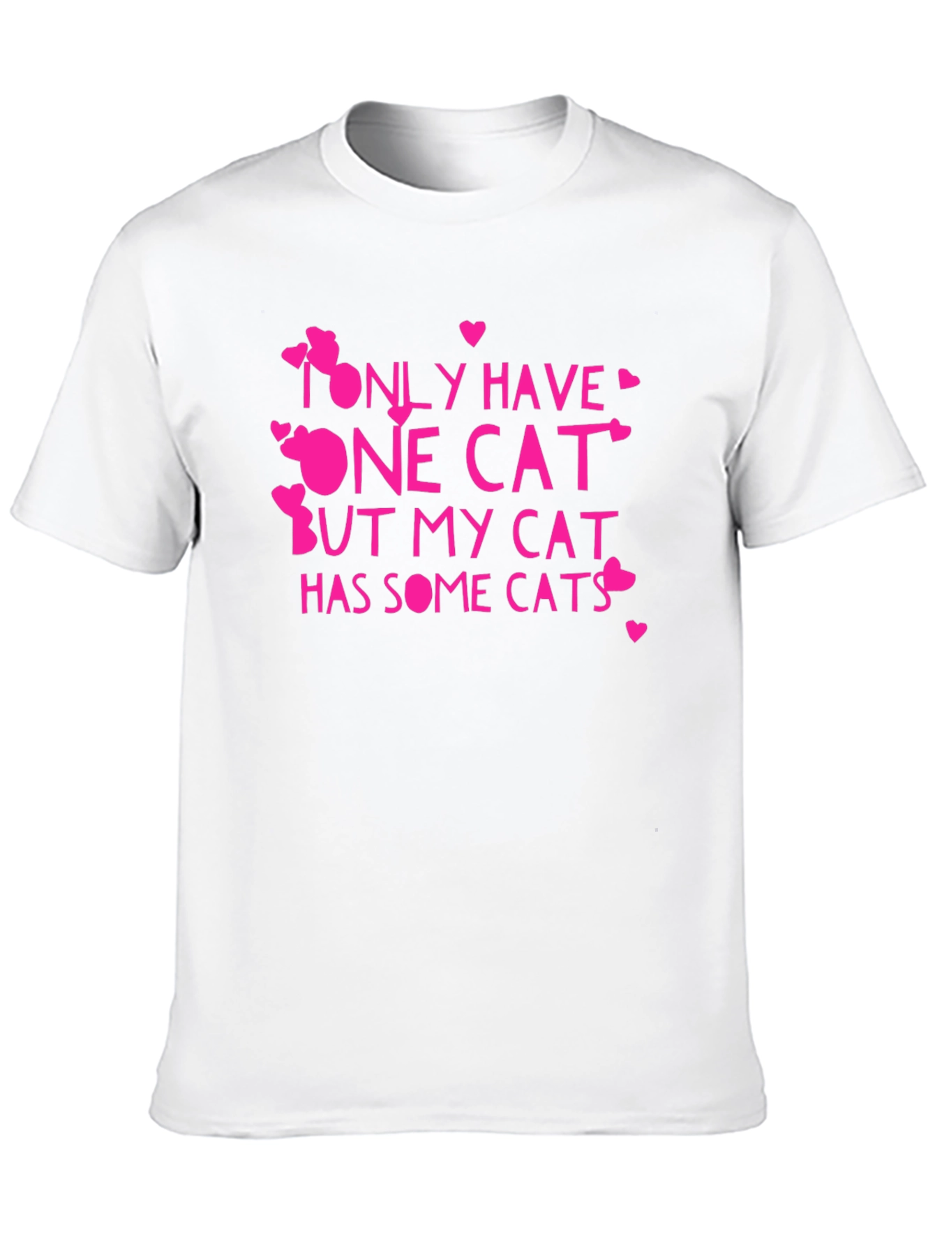 Black Funny Cat Lover T-Shirt - Only Have One Cat Tee view 10
