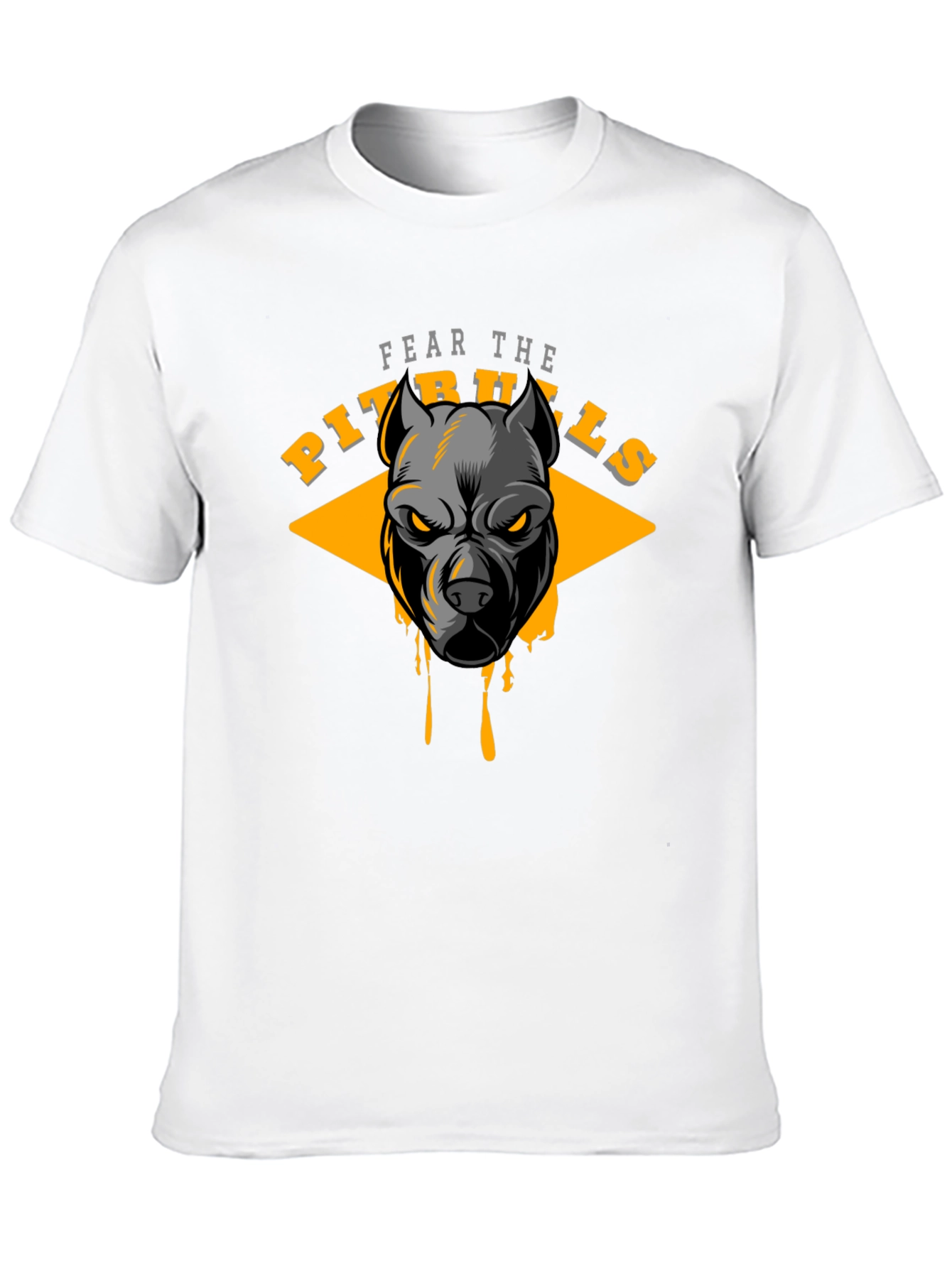 Black Fear the Pitbulls Graphic Tee view 10